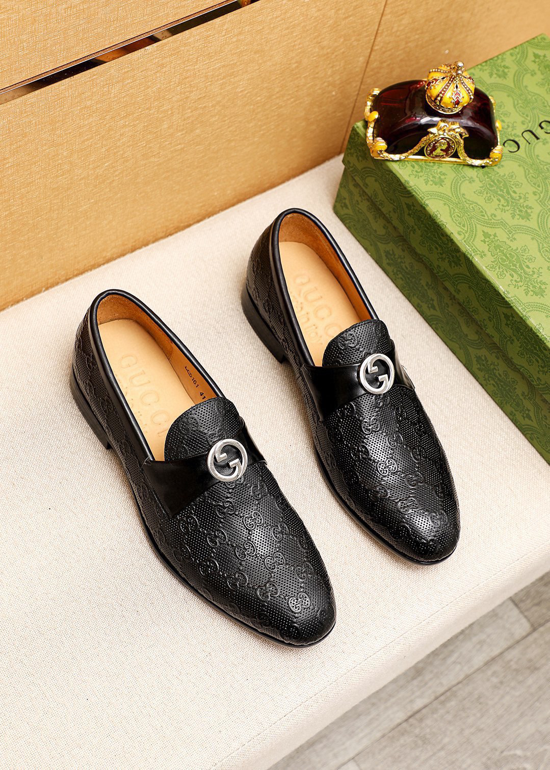 Gucci men's leather shoes-85