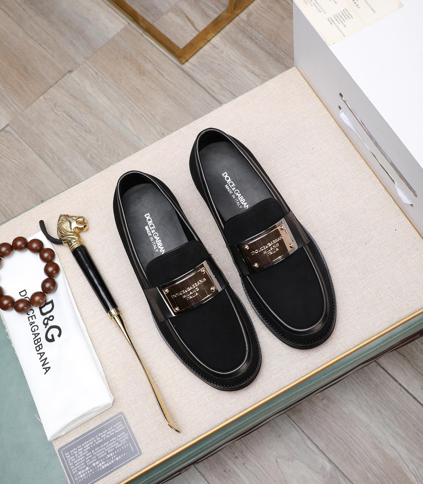 D&G men's leather shoes-19