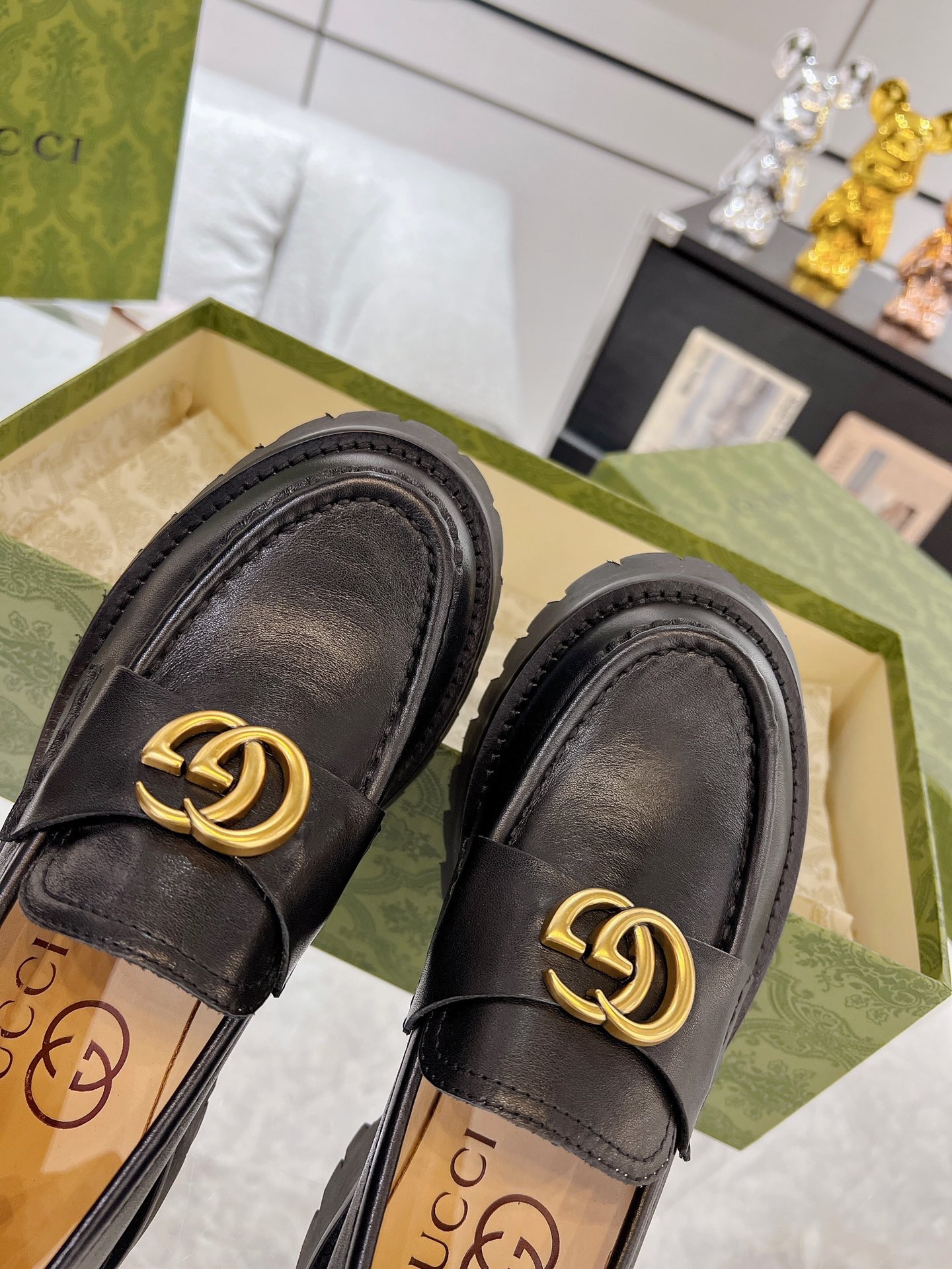 Gucci women's leather shoes-72