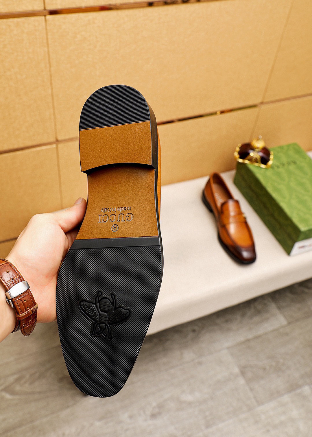 Gucci men's leather shoes-71