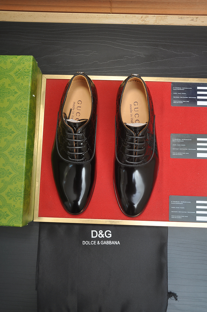 Gucci men's leather shoes-32