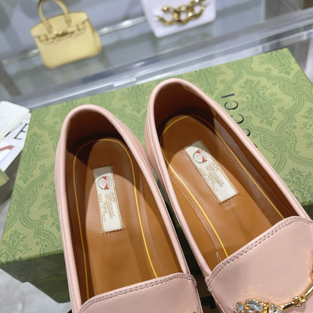 Gucci women's leather shoes-22