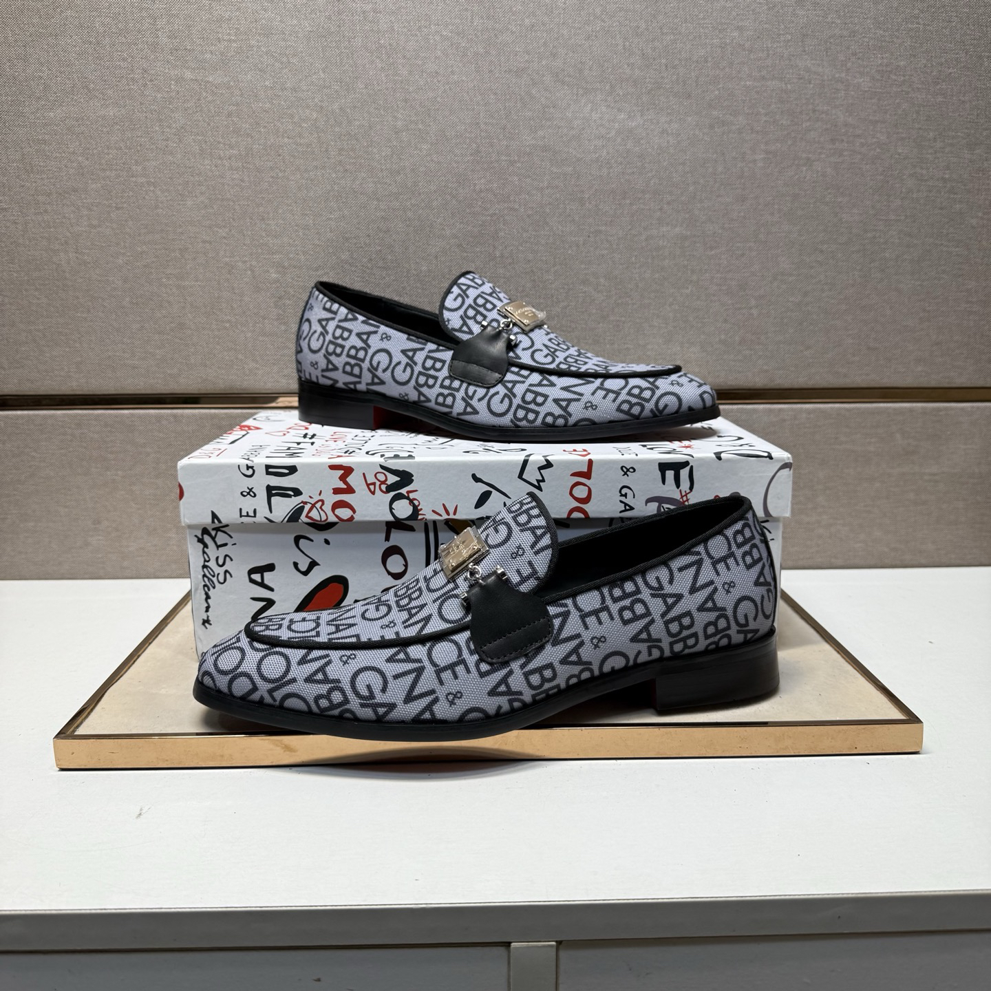 D&G men's leather shoes-94