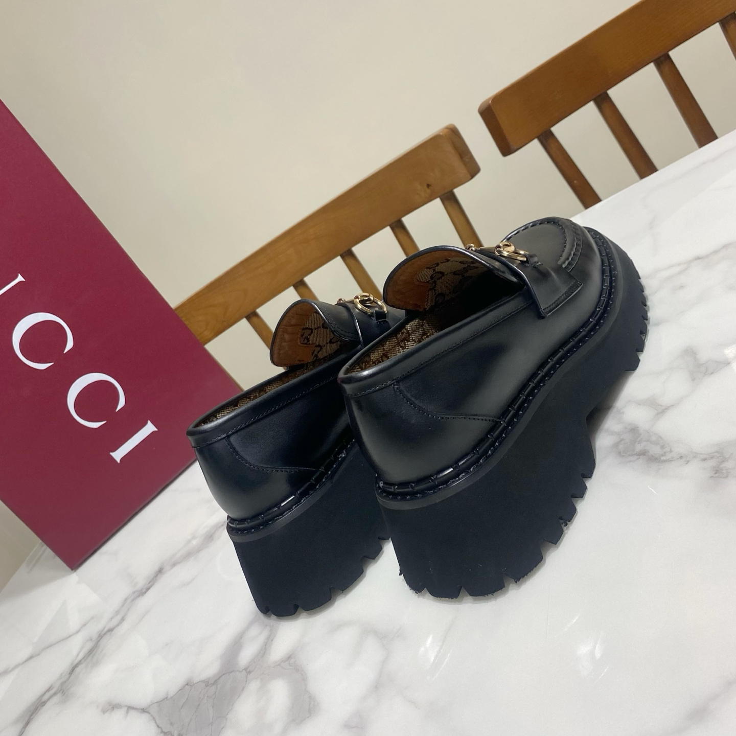 Gucci women's leather shoes-57