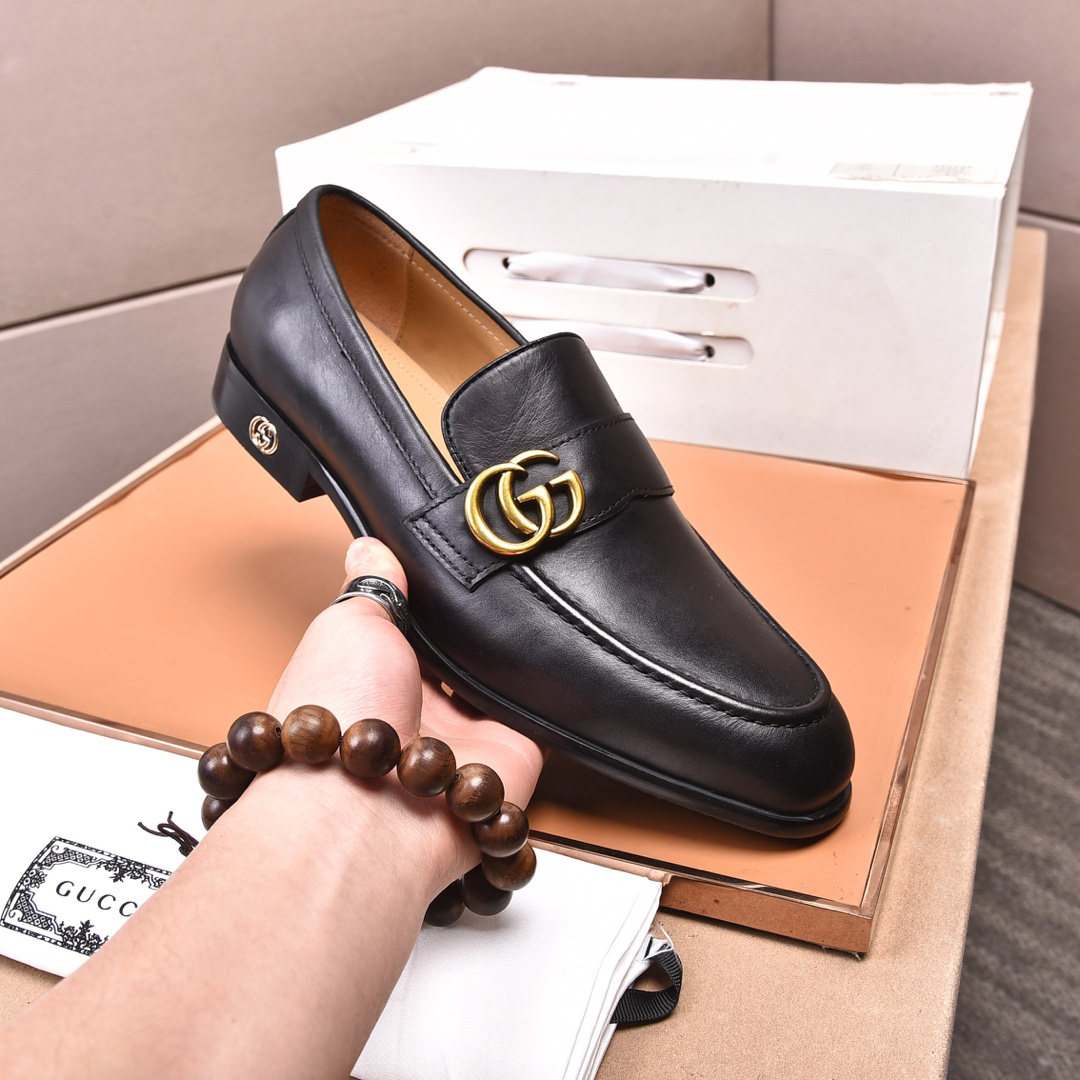 Gucci men's leather shoes-40