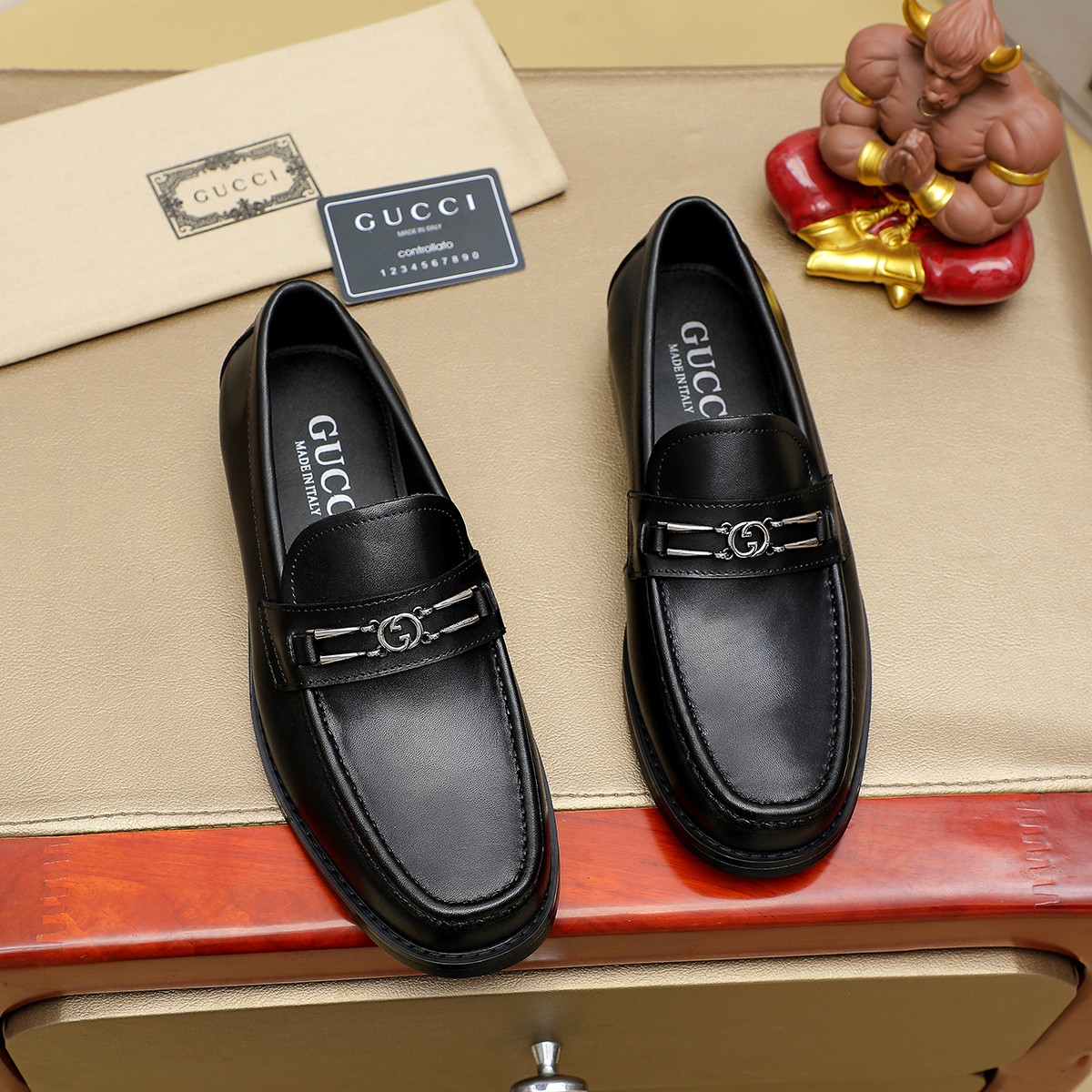 Gucci men's leather shoes-131