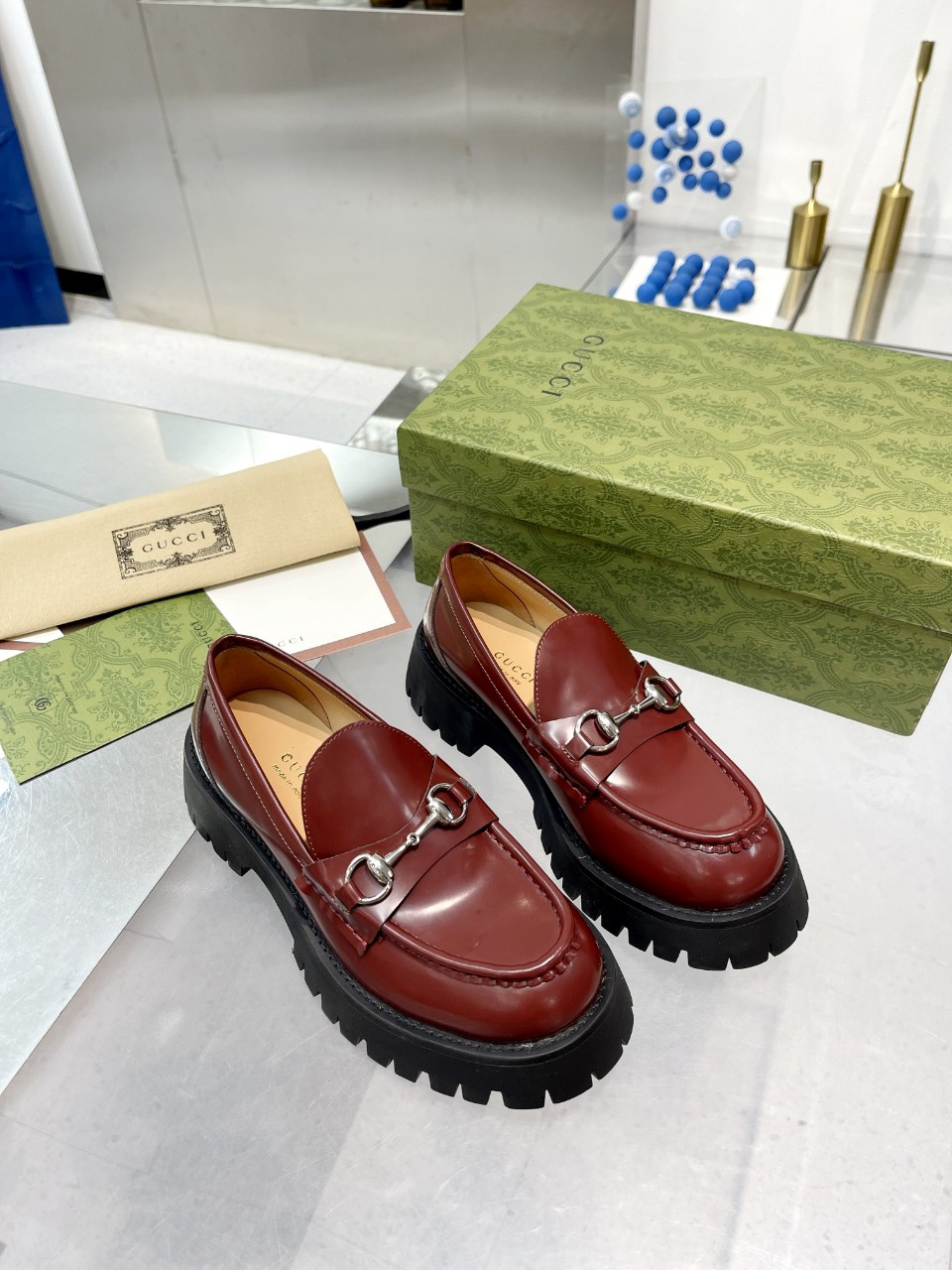 Gucci women's leather shoes-42