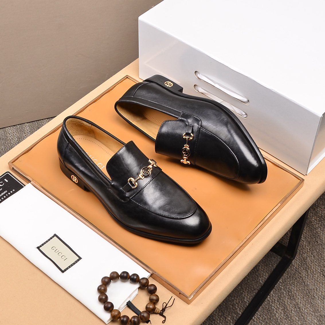 Gucci men's leather shoes-91