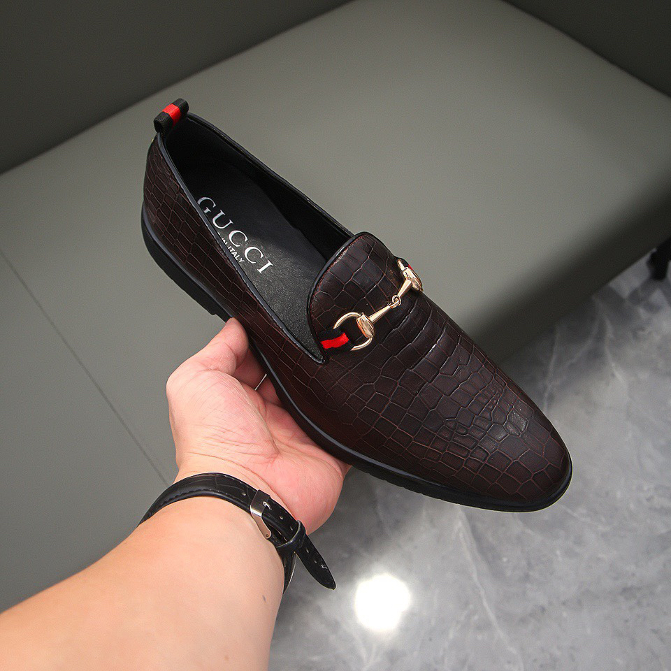 Gucci men's leather shoes-68