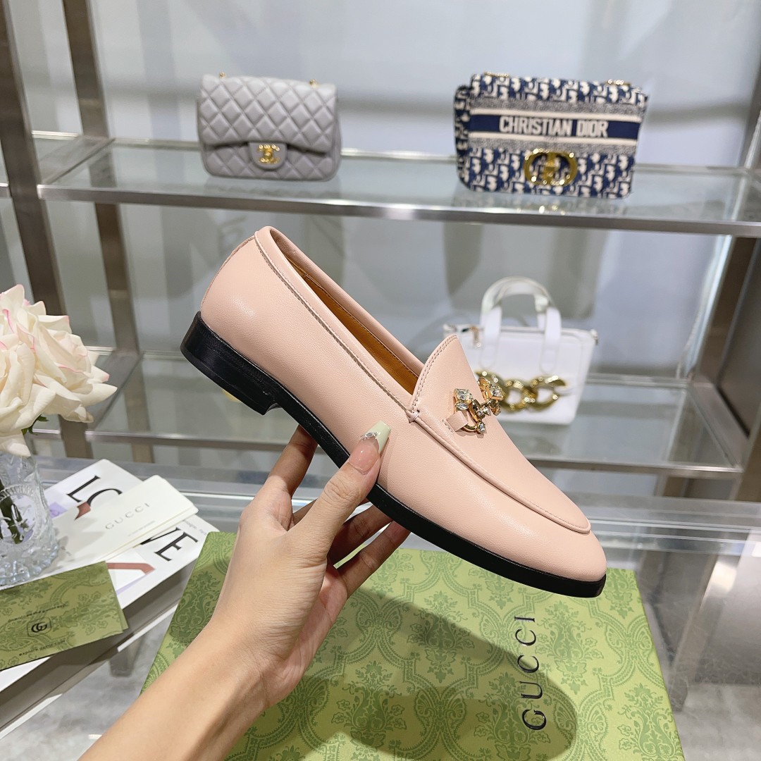 Gucci women's leather shoes-22