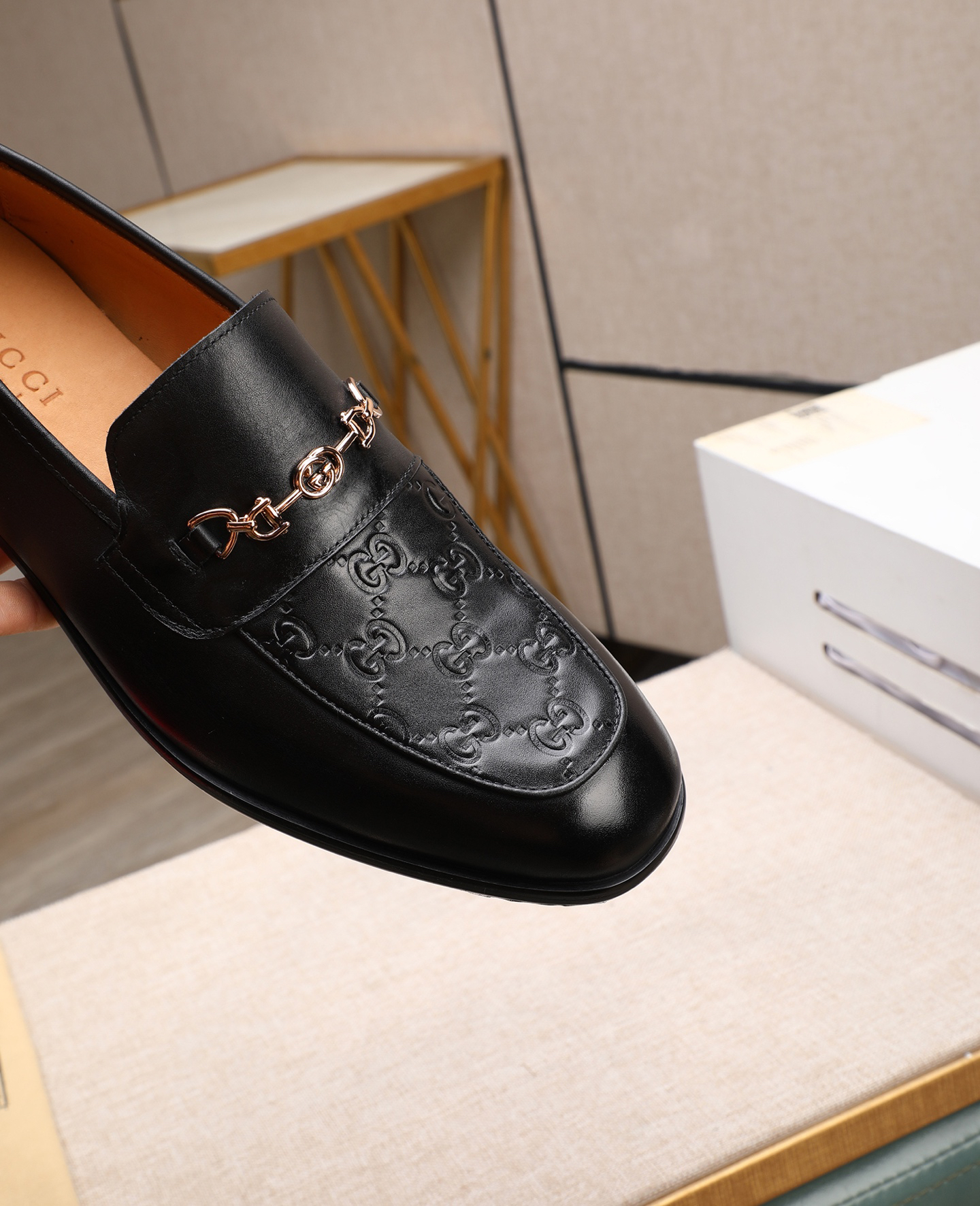 Gucci men's leather shoes-18