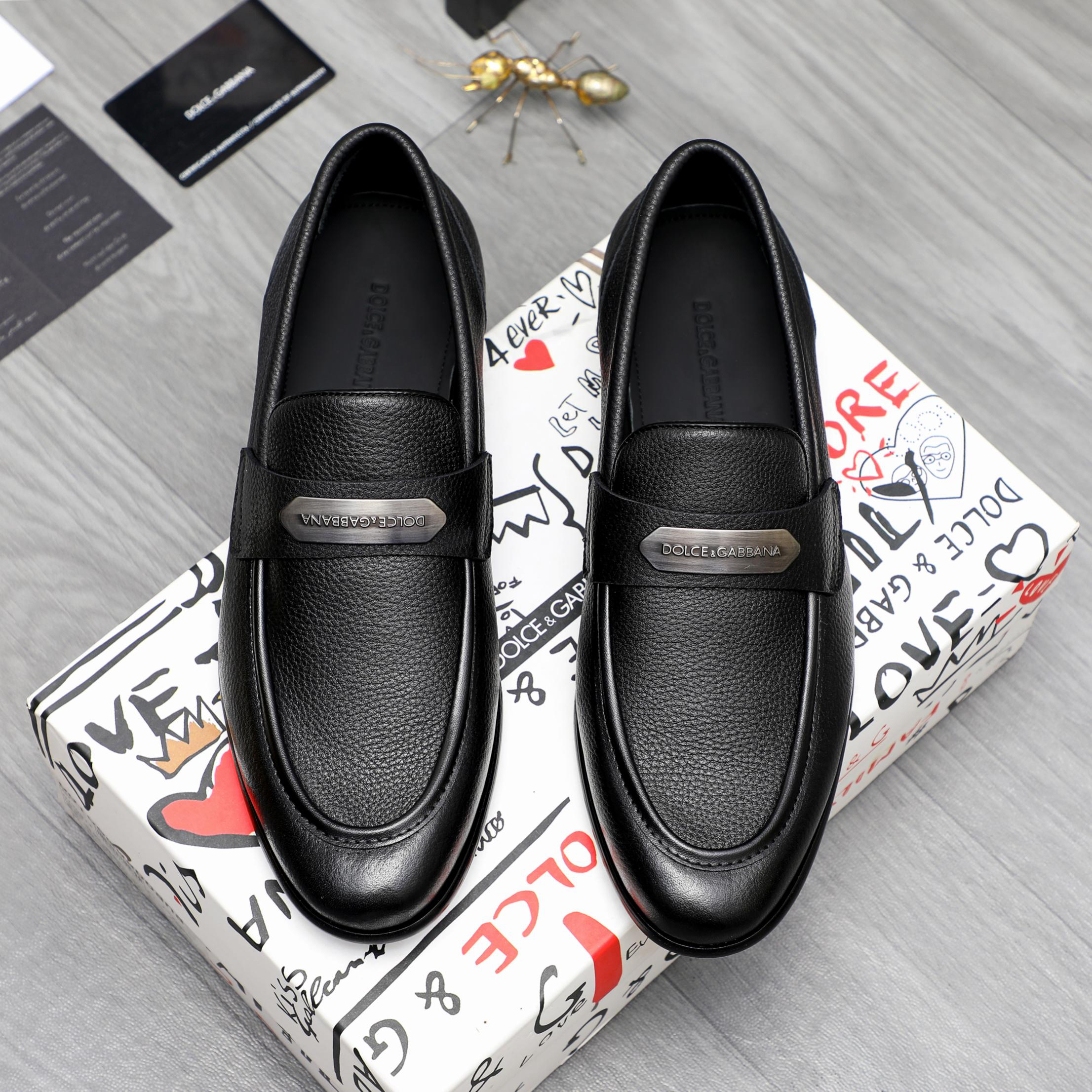 D&G men's leather shoes-58