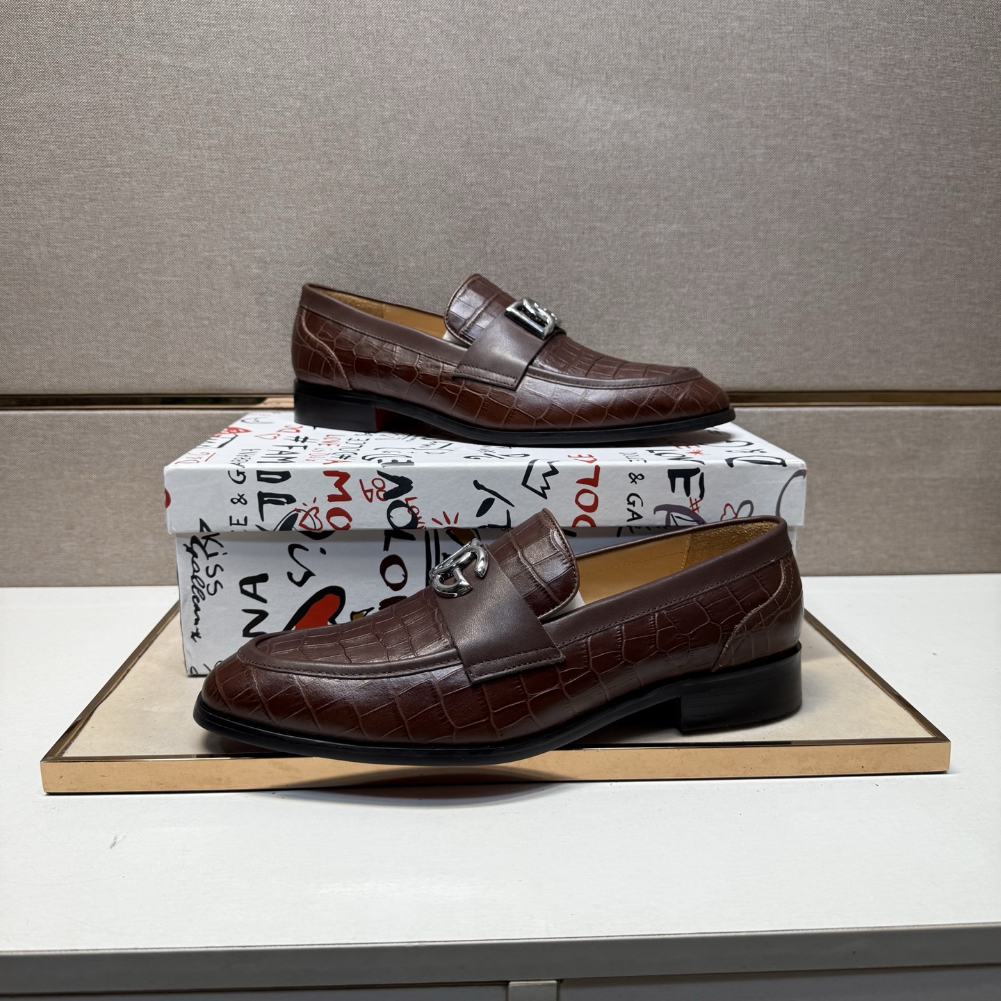 D&G men's leather shoes-41