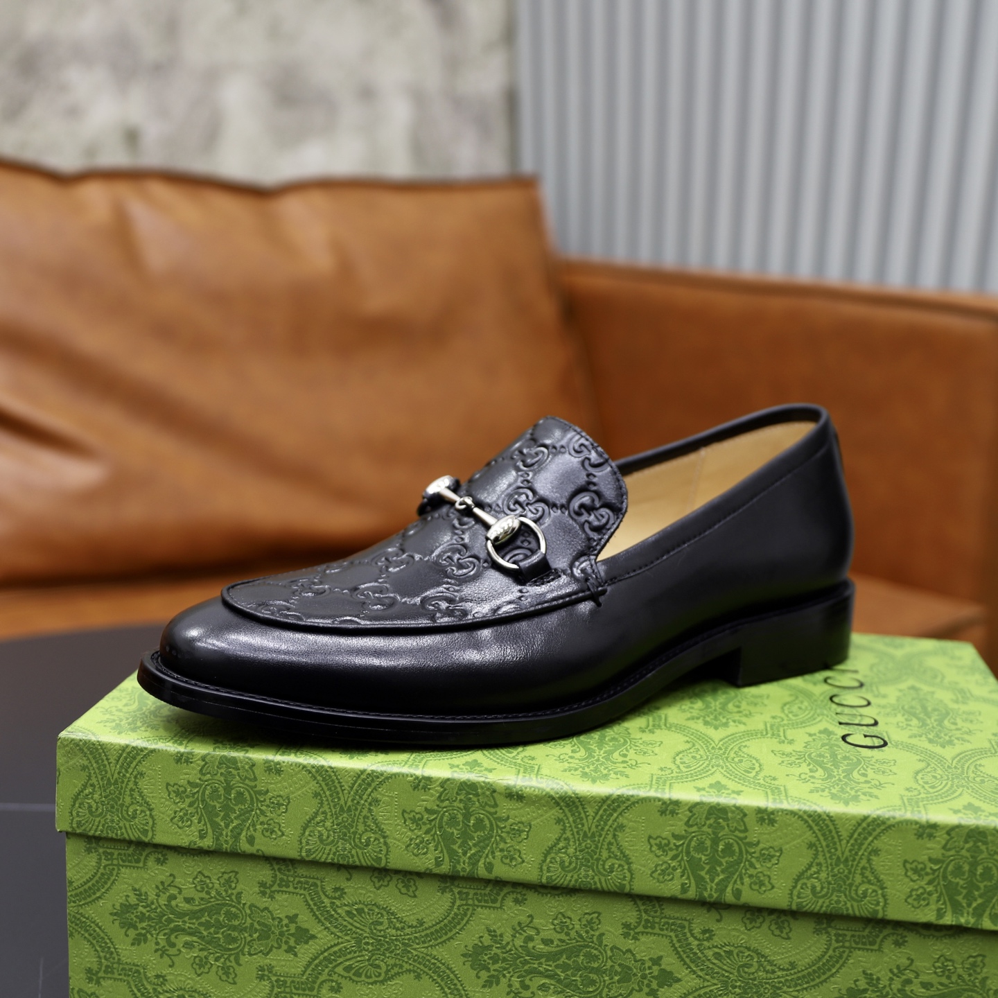 Gucci men's leather shoes-74