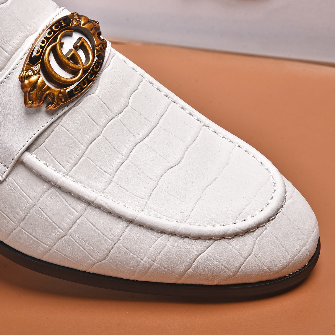 Gucci men's leather shoes-53