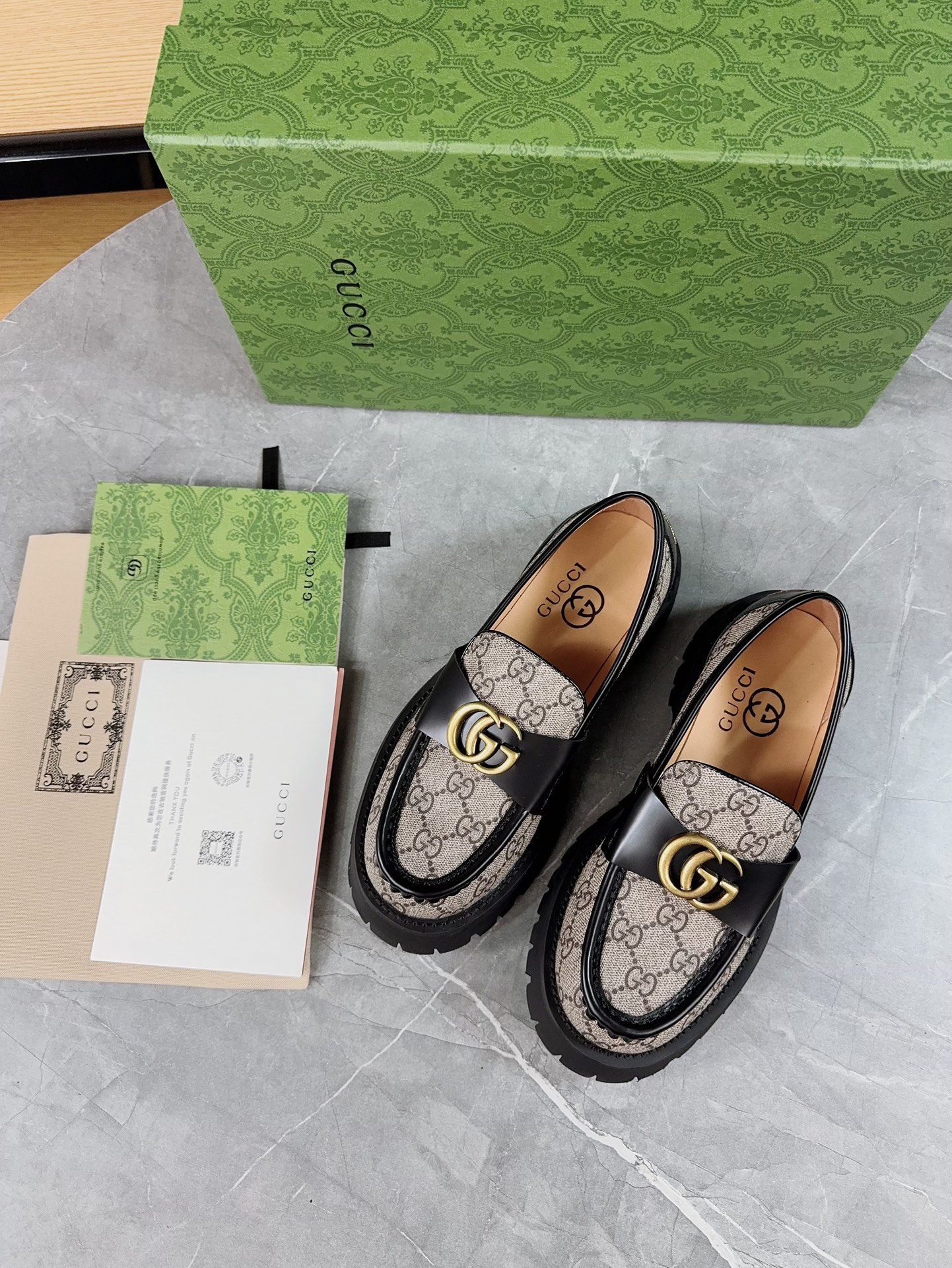 Gucci women's leather shoes-93