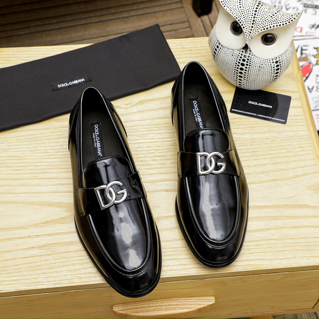 D&G men's leather shoes-68
