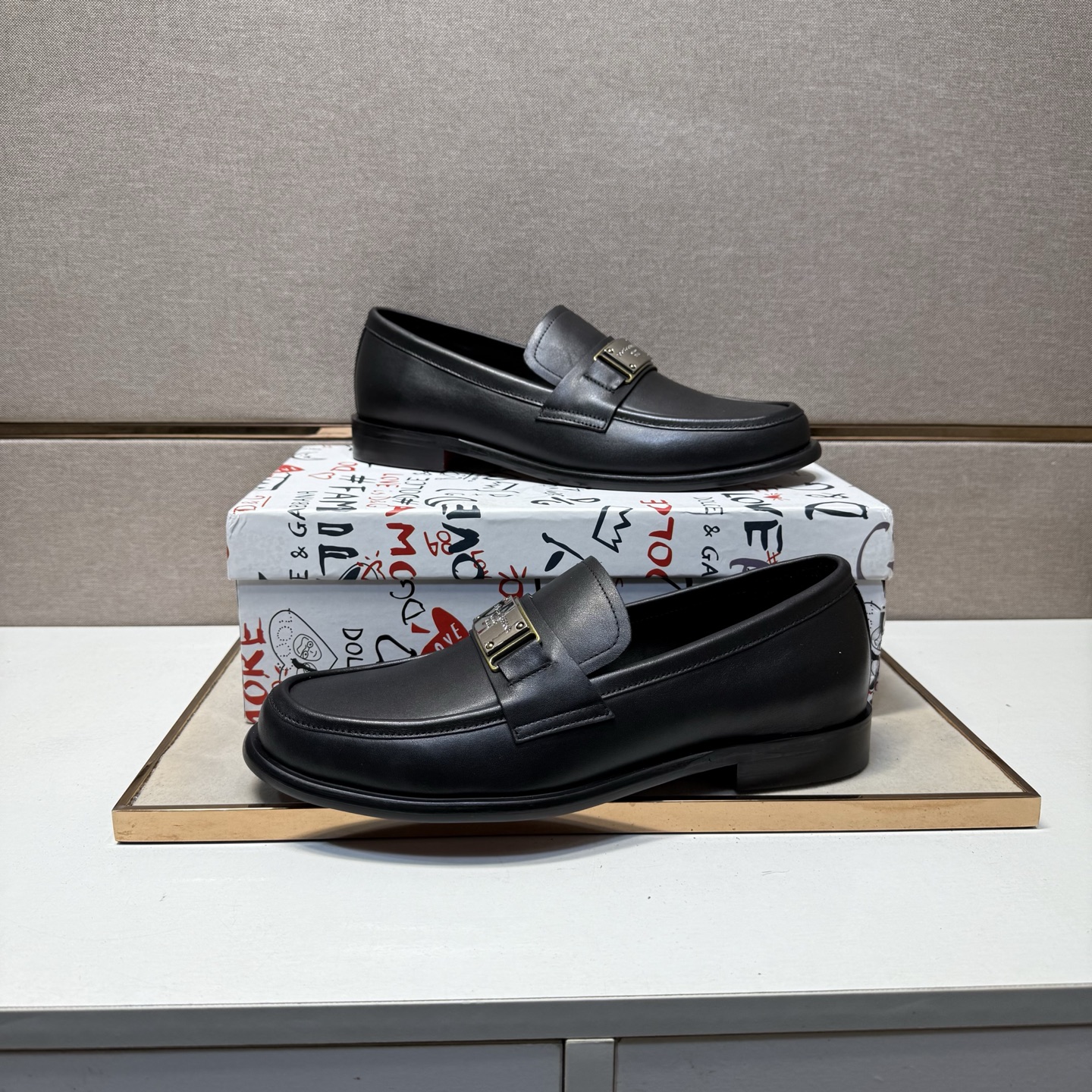 D&G men's leather shoes-28