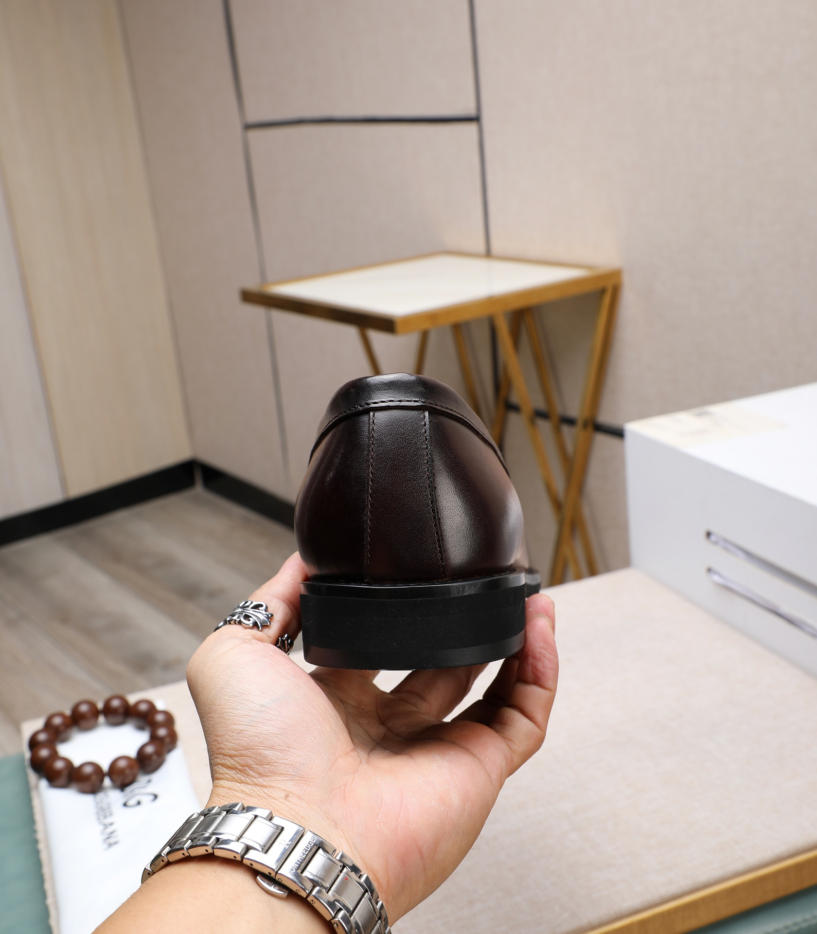 D&G men's leather shoes-4