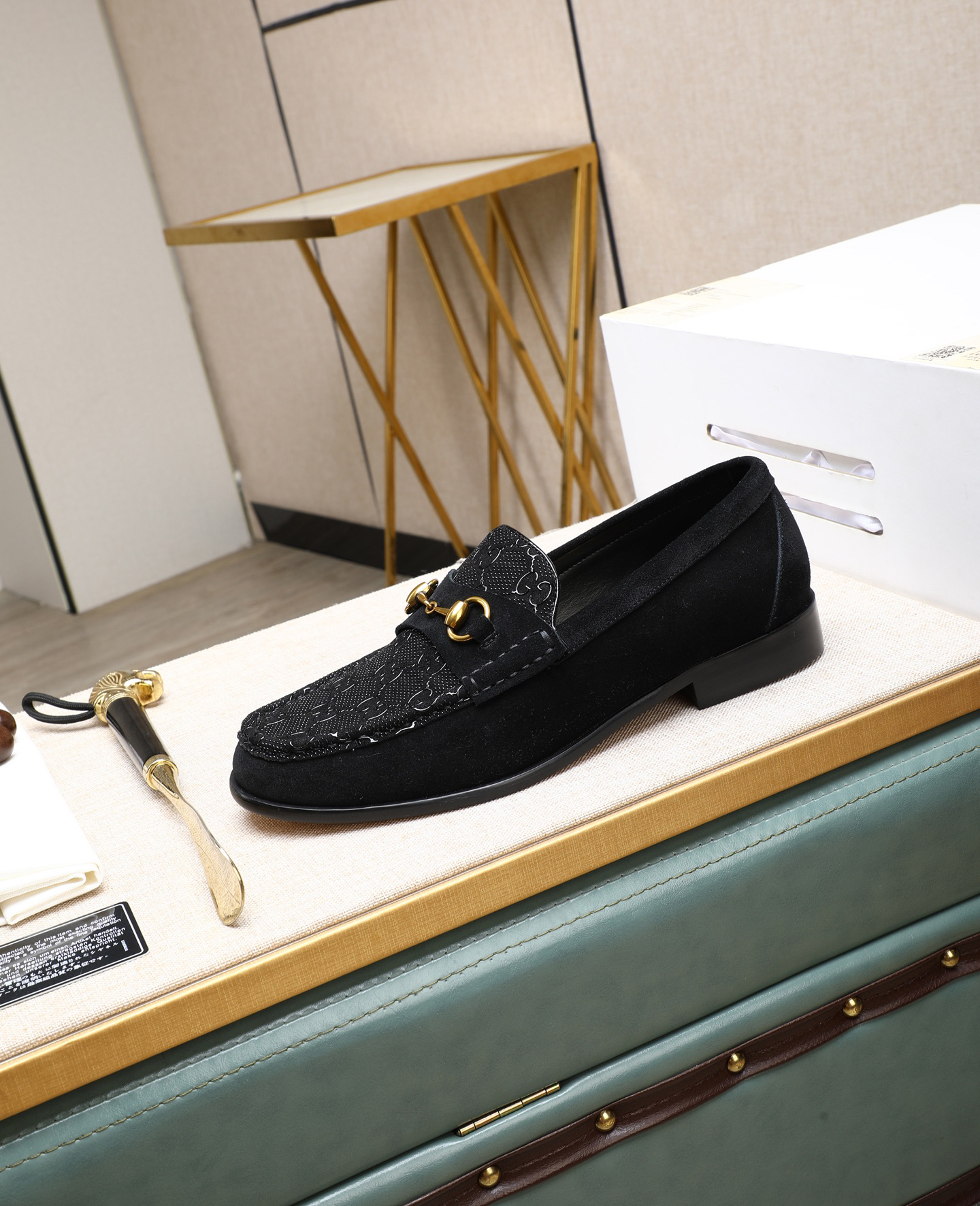 Gucci men's leather shoes-6