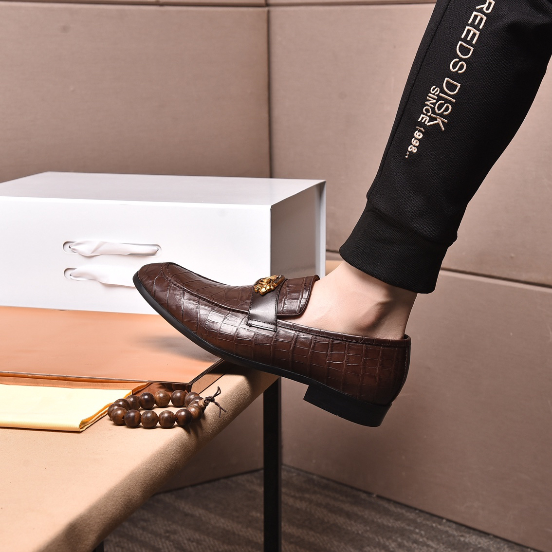 Gucci men's leather shoes-55