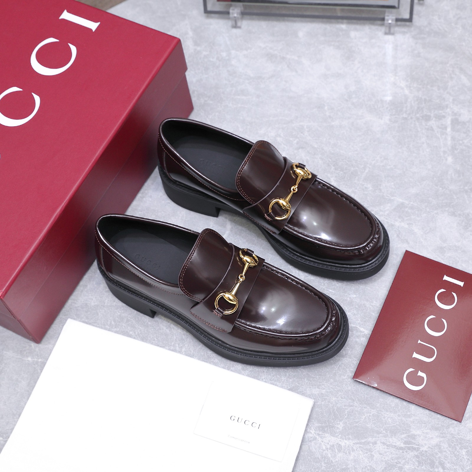 Gucci women's leather shoes-32