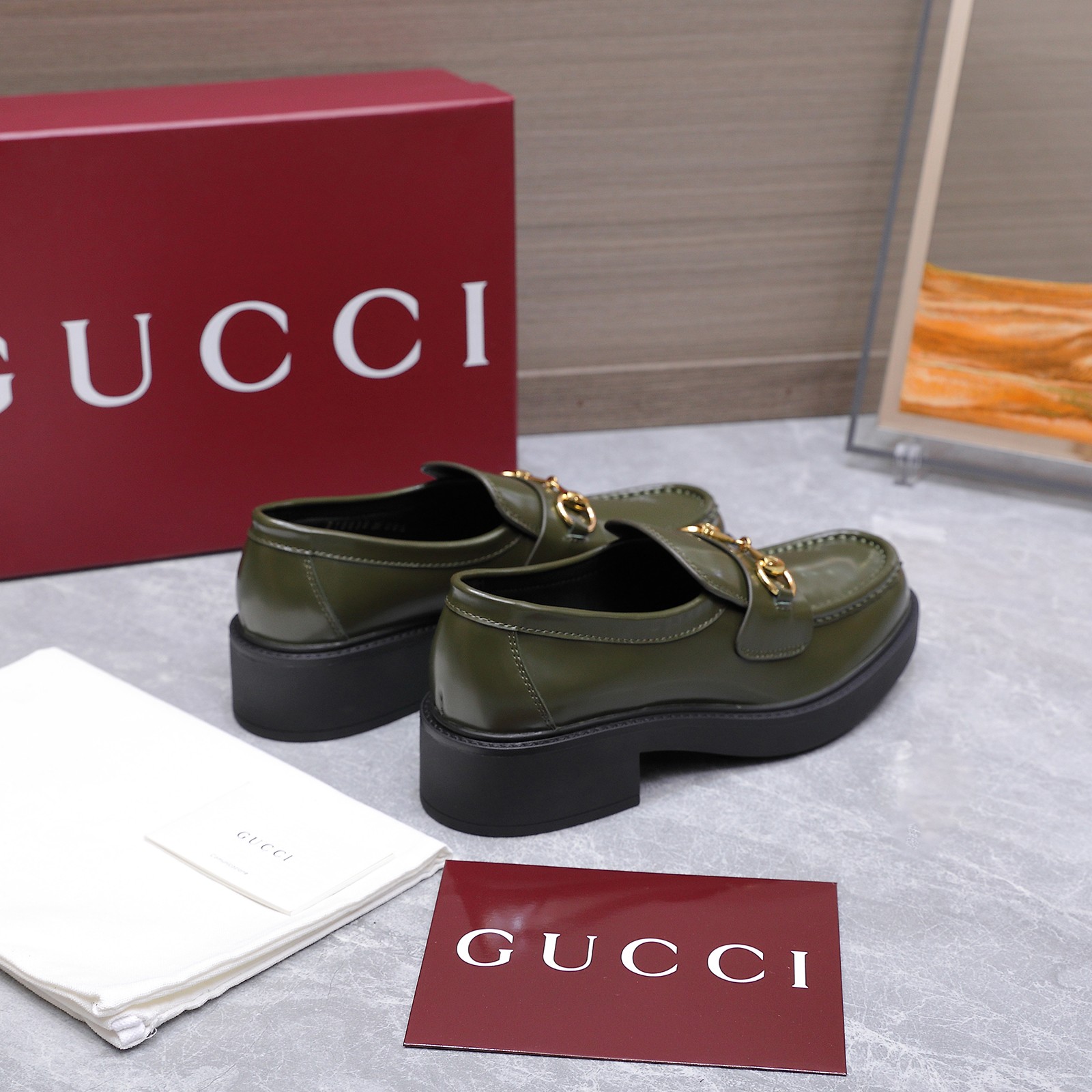Gucci women's leather shoes-33