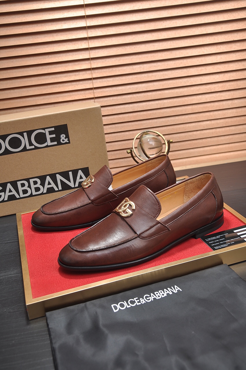 D&G men's leather shoes-2