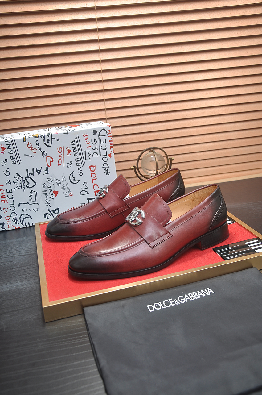 D&G men's leather shoes-23