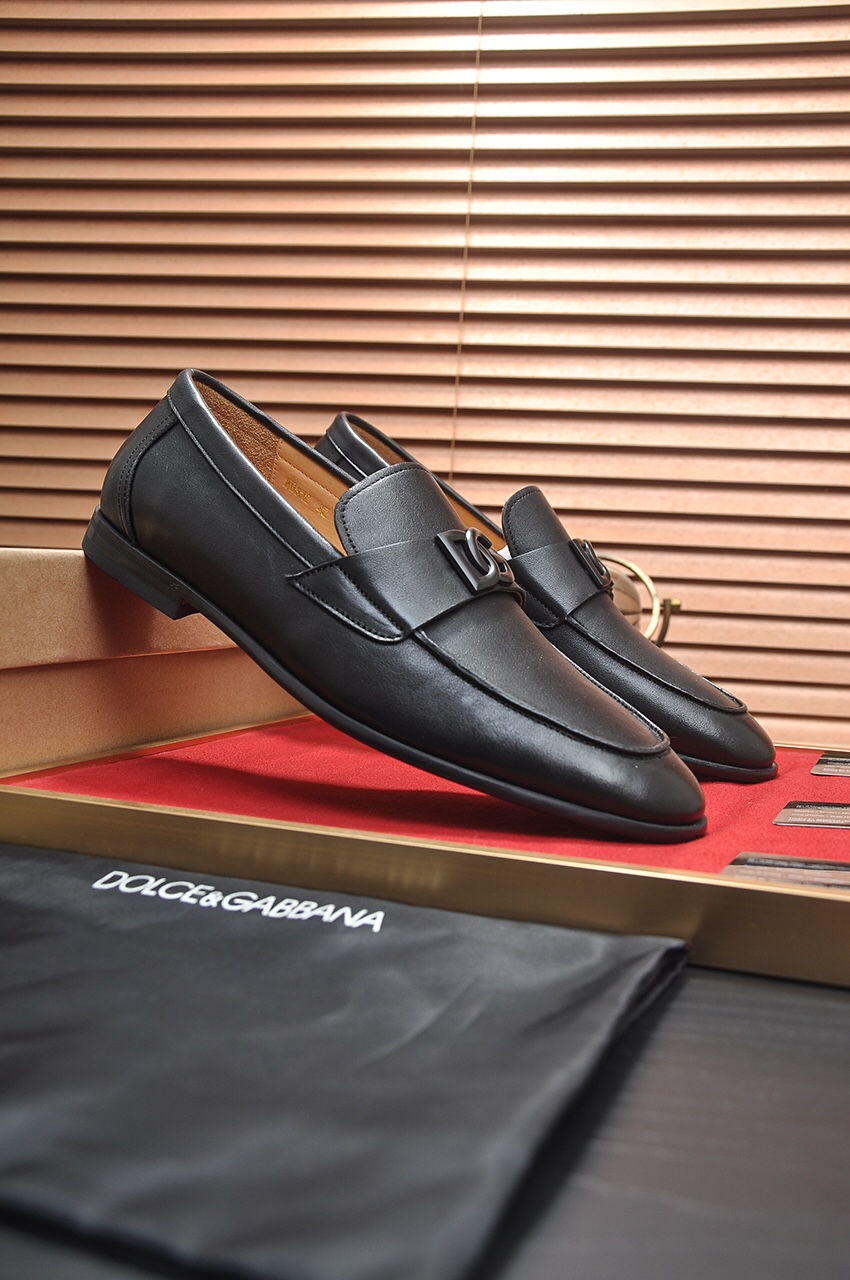 D&G men's leather shoes-3