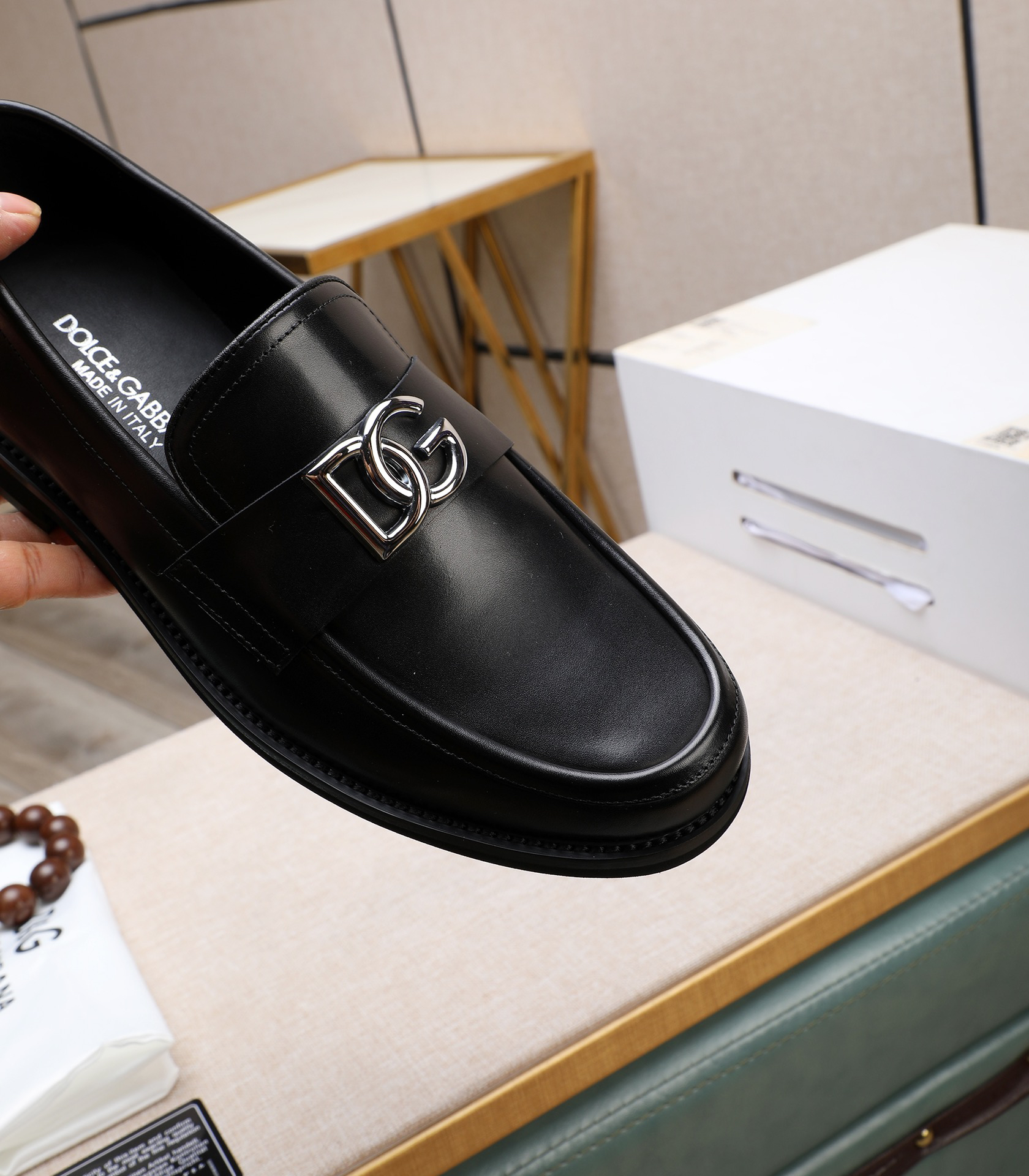 D&G men's leather shoes-8