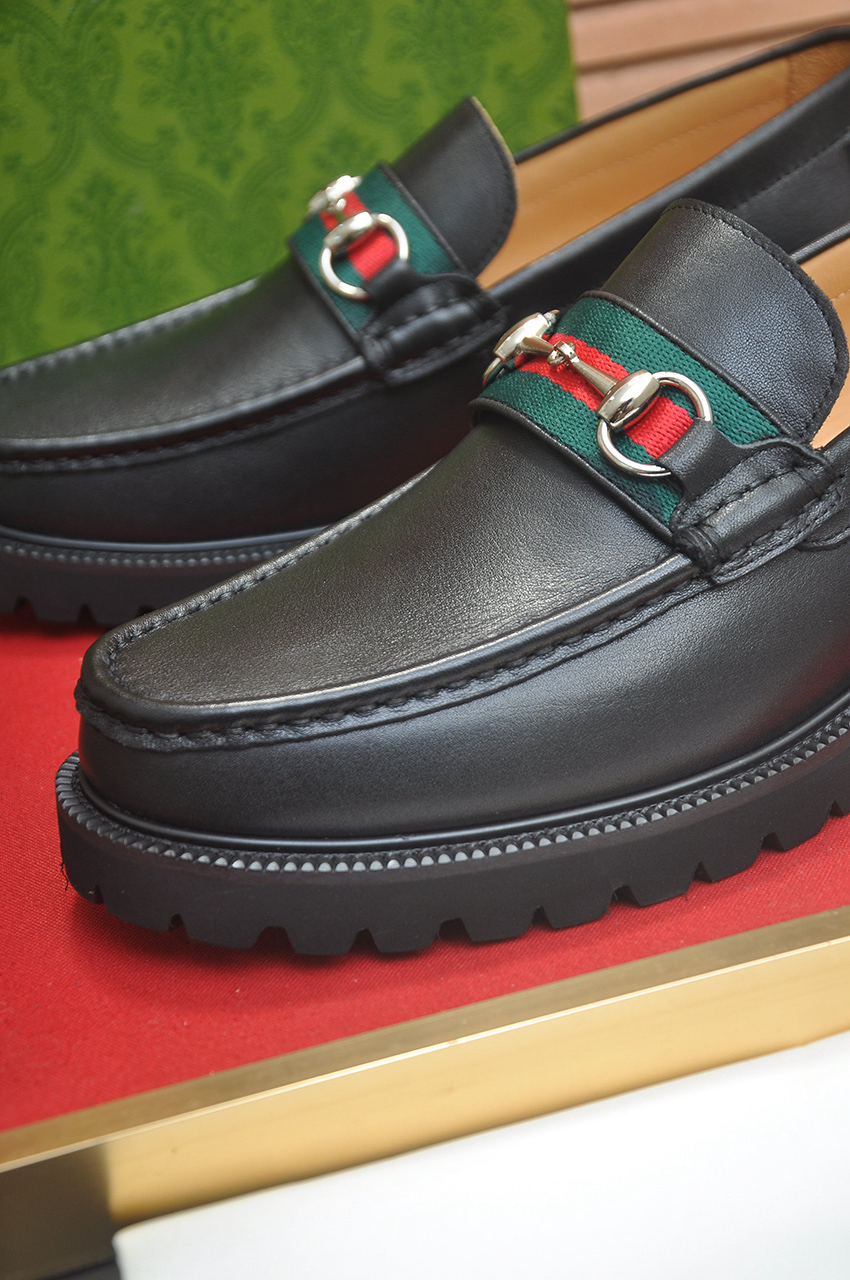 Gucci men's leather shoes-35