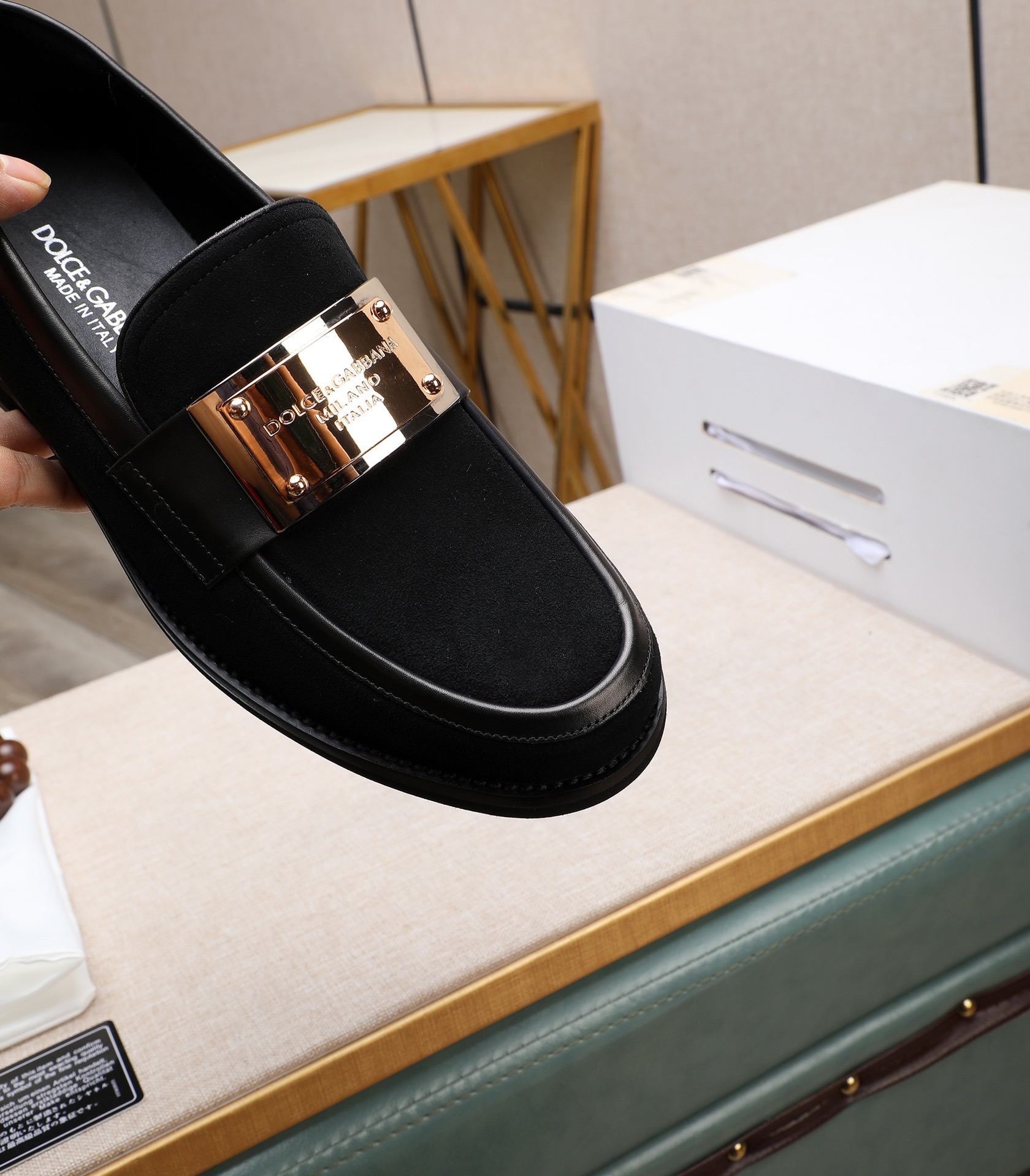 D&G men's leather shoes-19