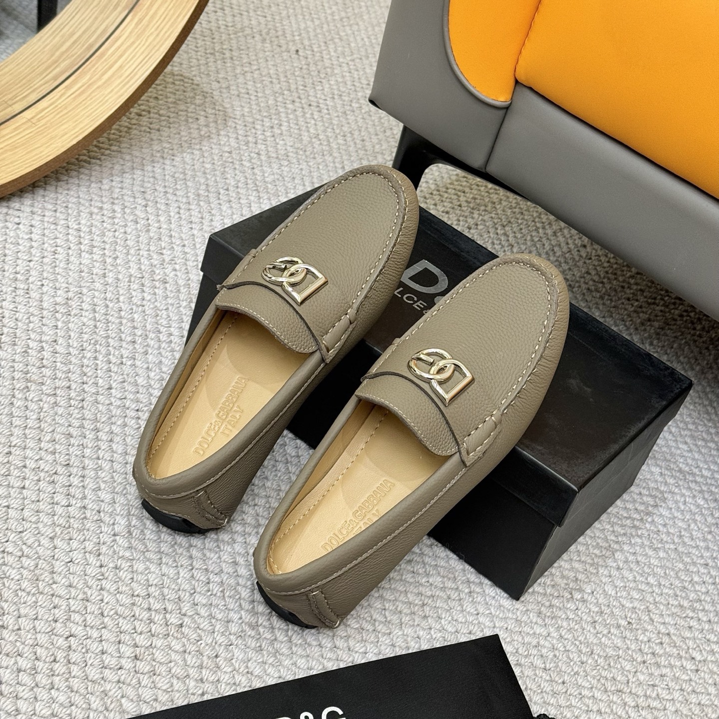 D&G men's leather shoes-75