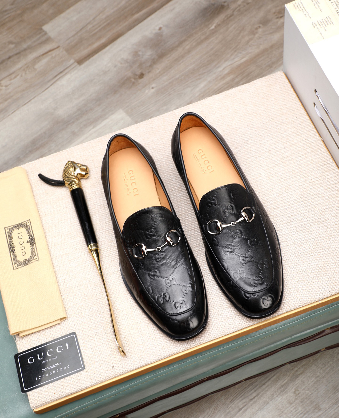 Gucci men's leather shoes-97