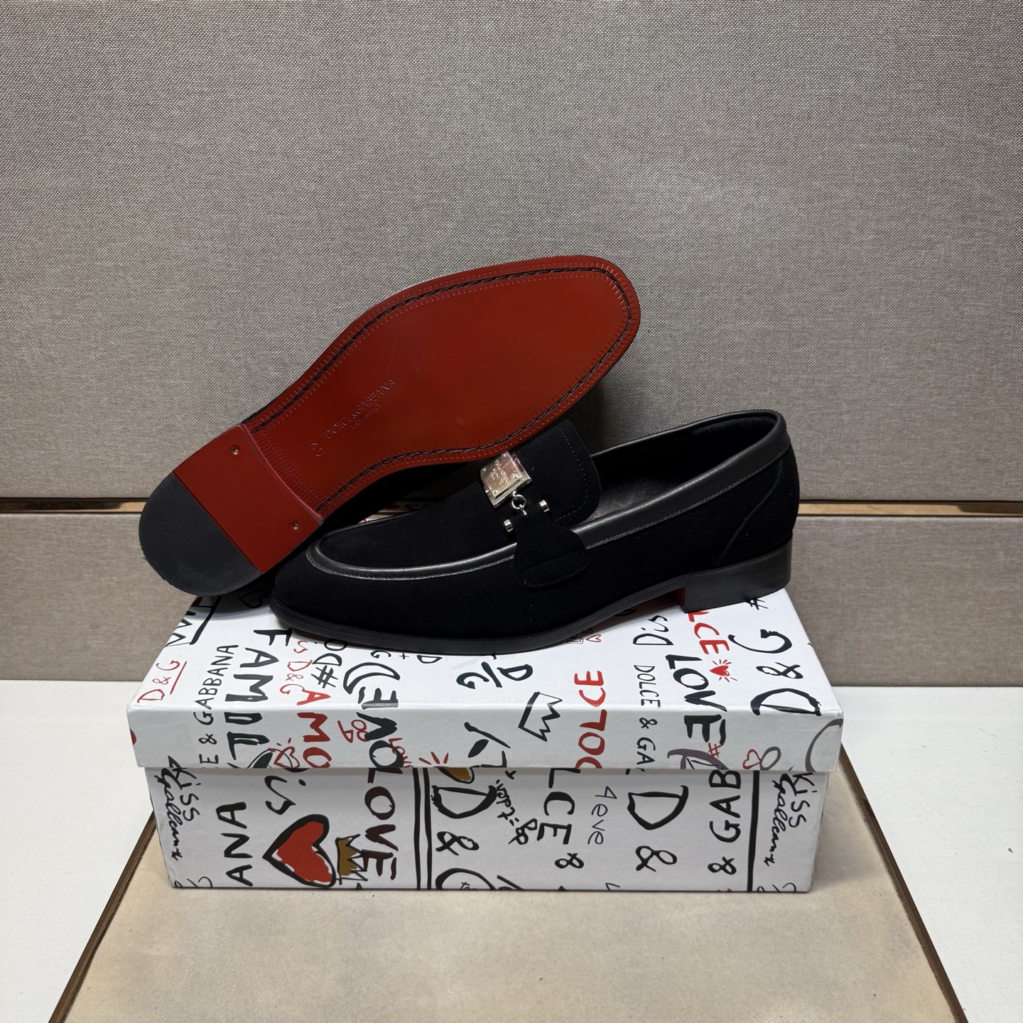 D&G men's leather shoes-109