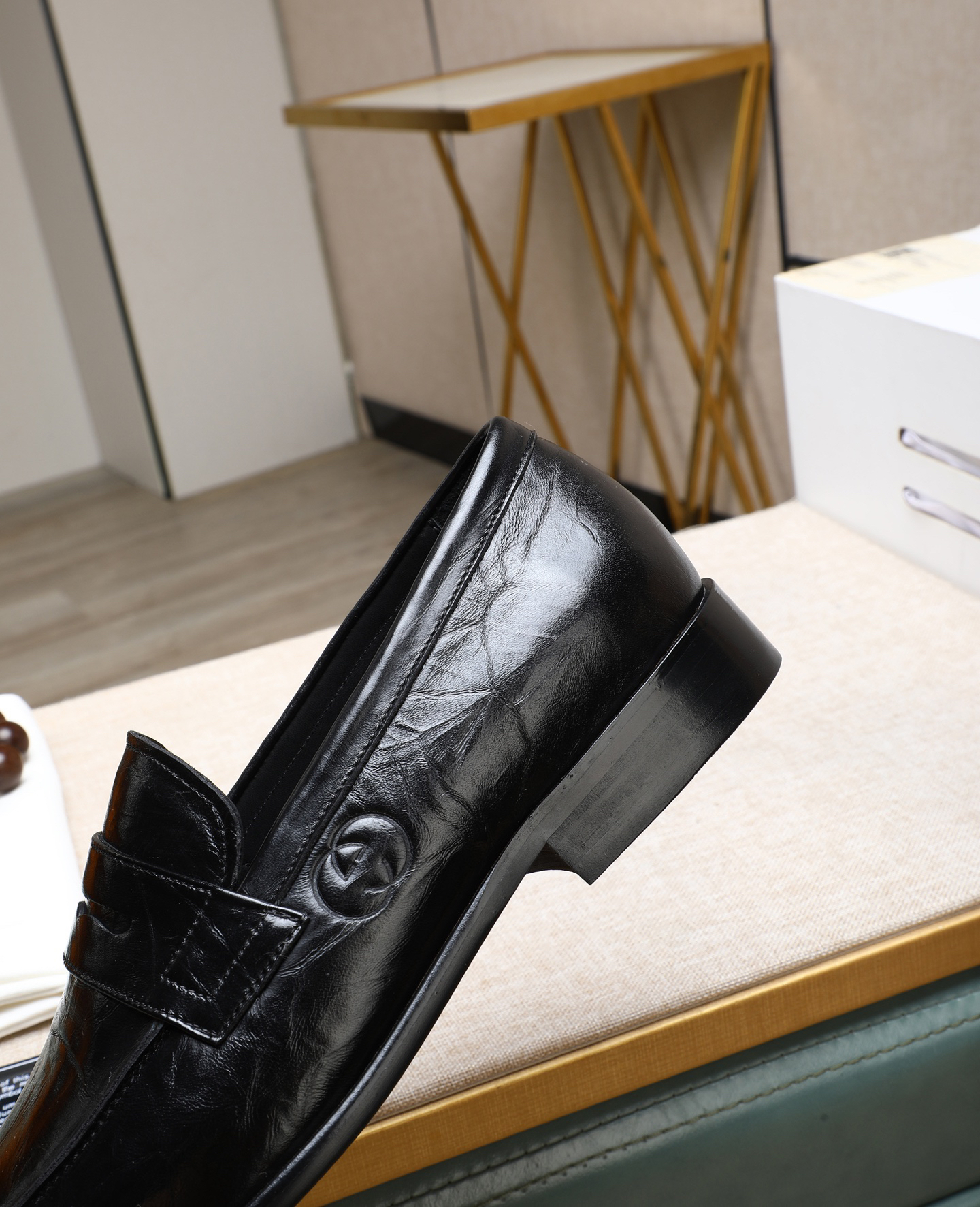 Gucci men's leather shoes-4