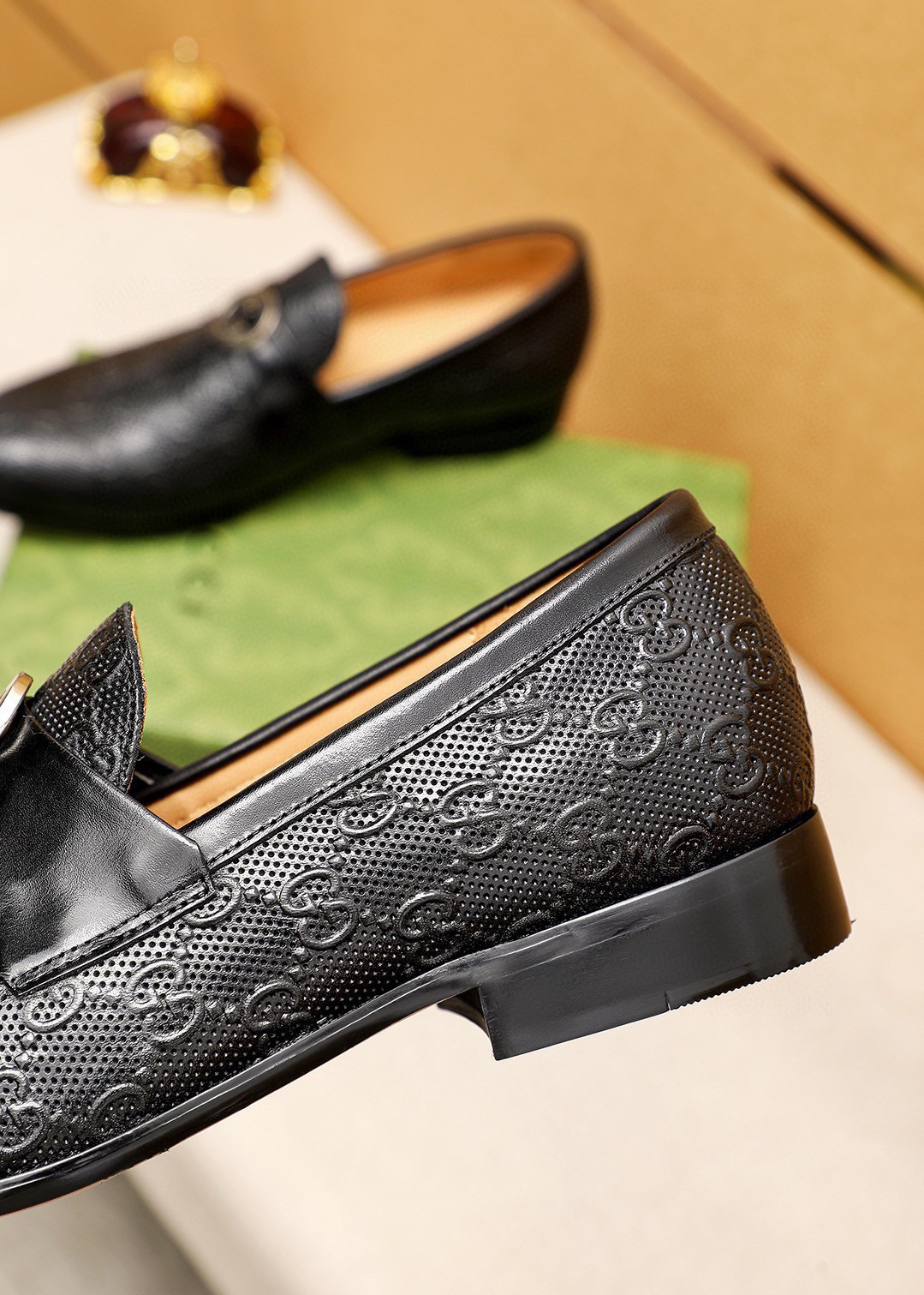 Gucci men's leather shoes-85