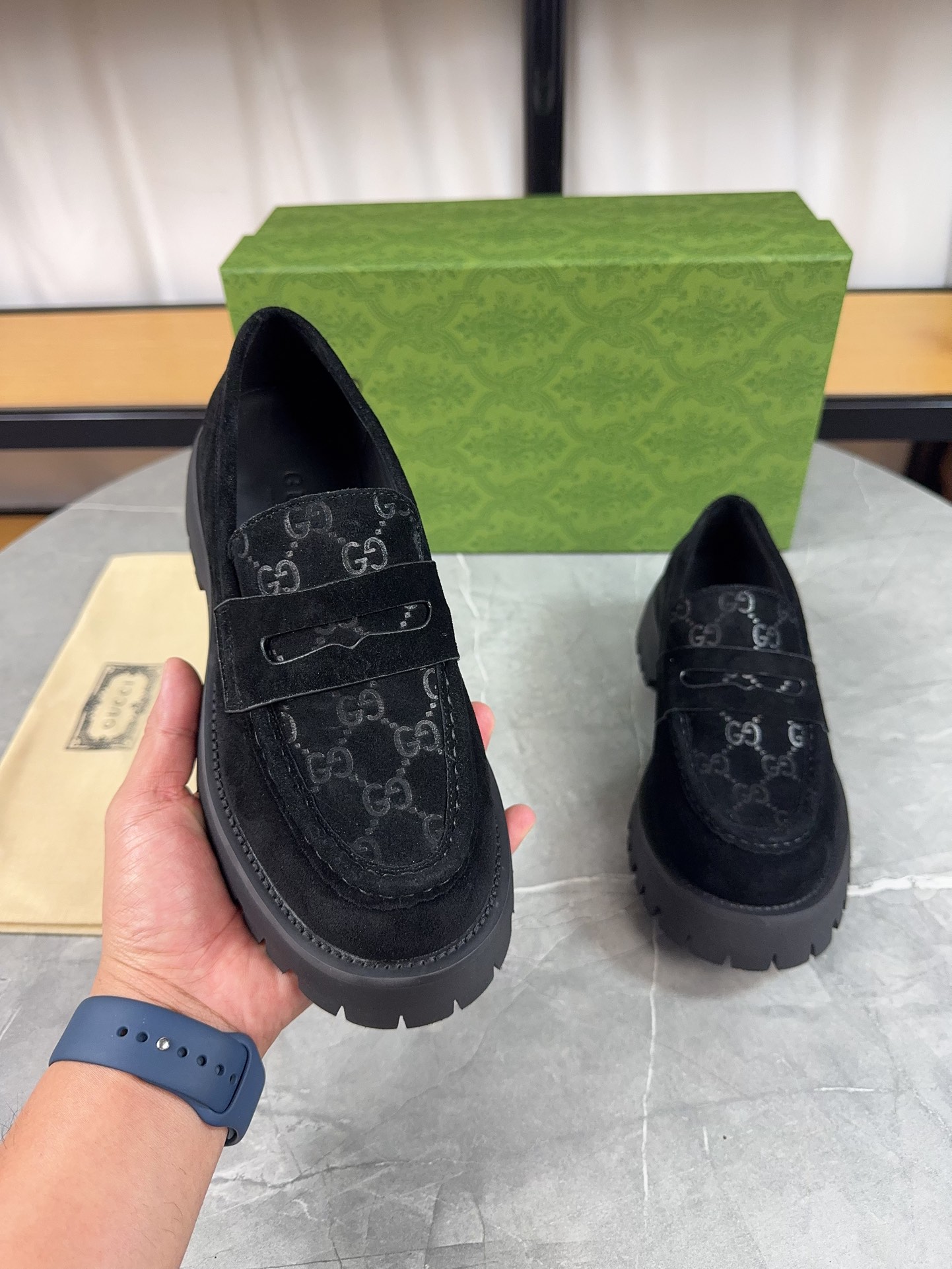 Gucci women's leather shoes-109