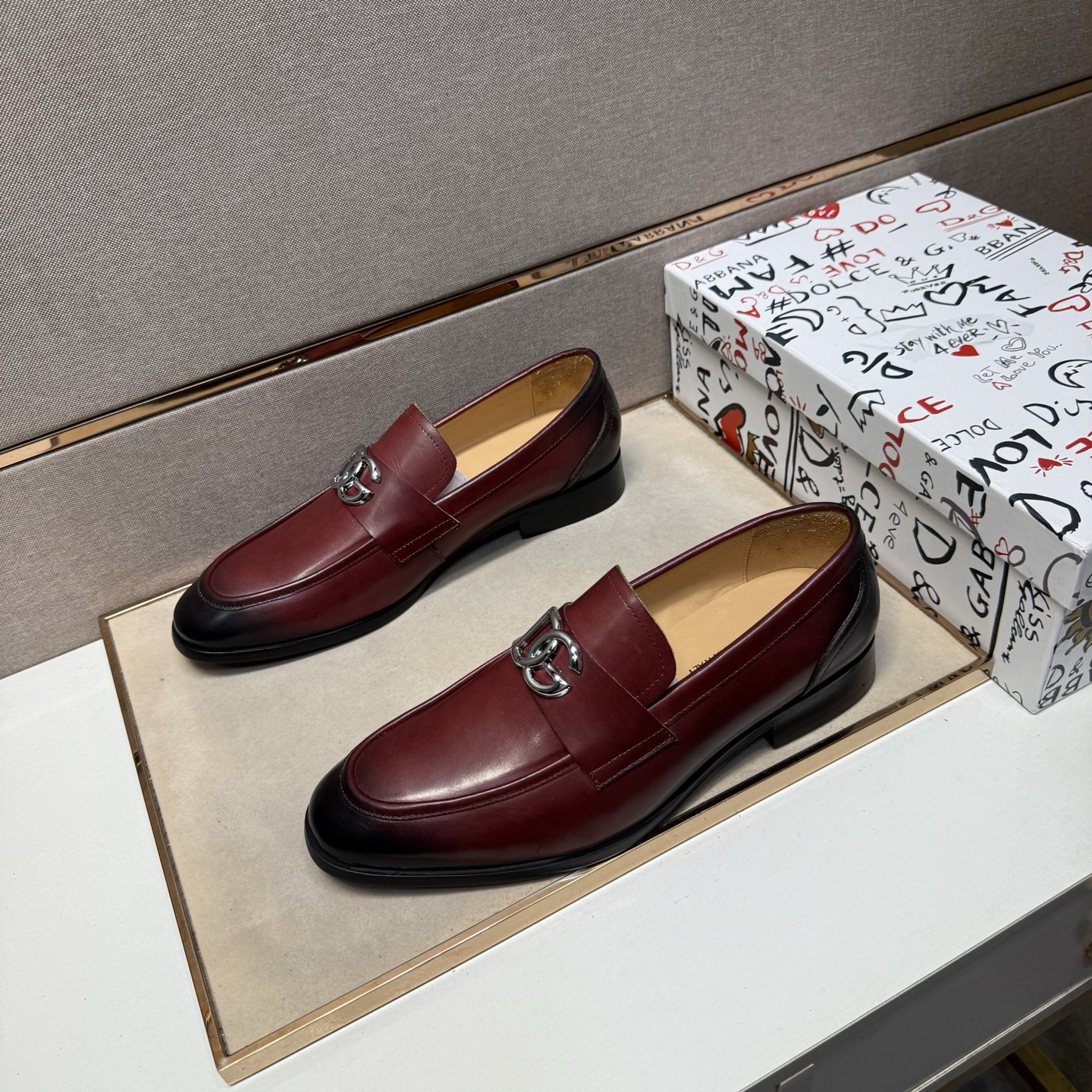 D&G men's leather shoes-98