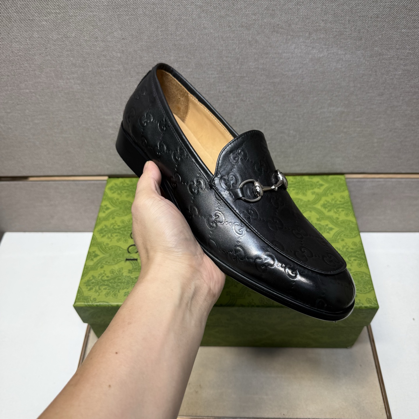 Gucci men's leather shoes-87