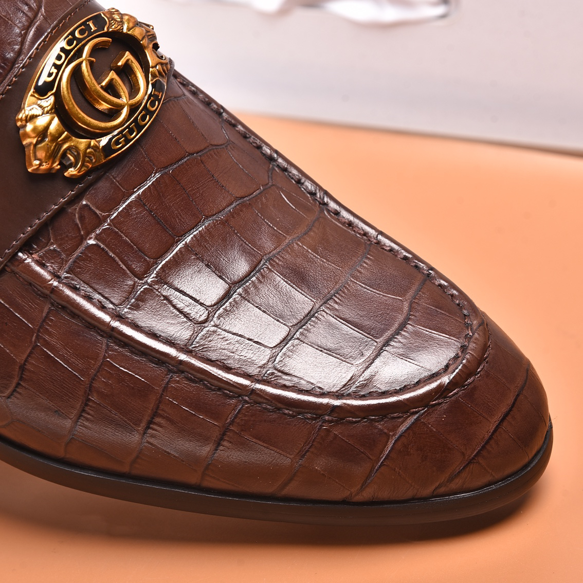 Gucci men's leather shoes-55