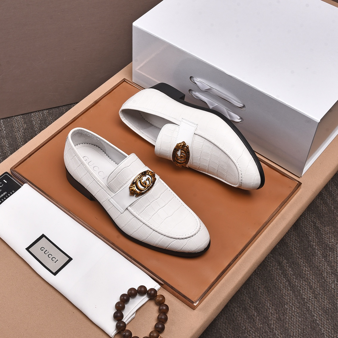 Gucci men's leather shoes-53