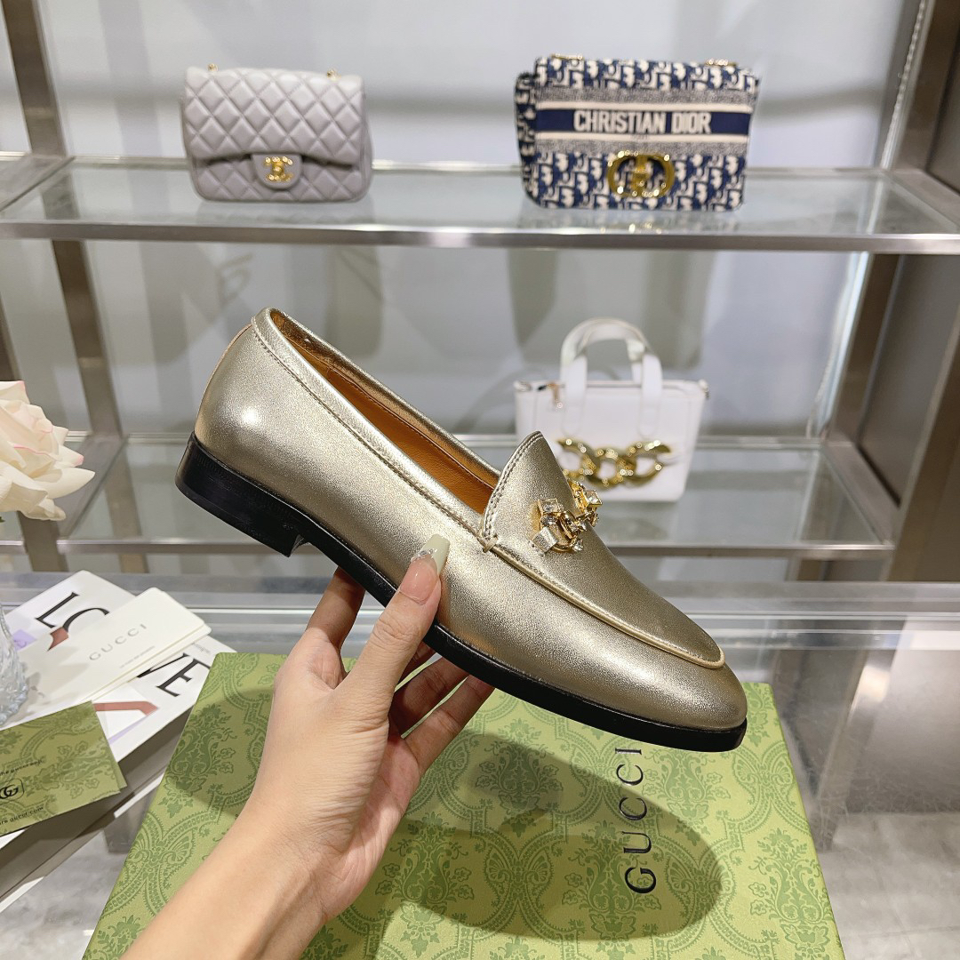 Gucci women's leather shoes-21