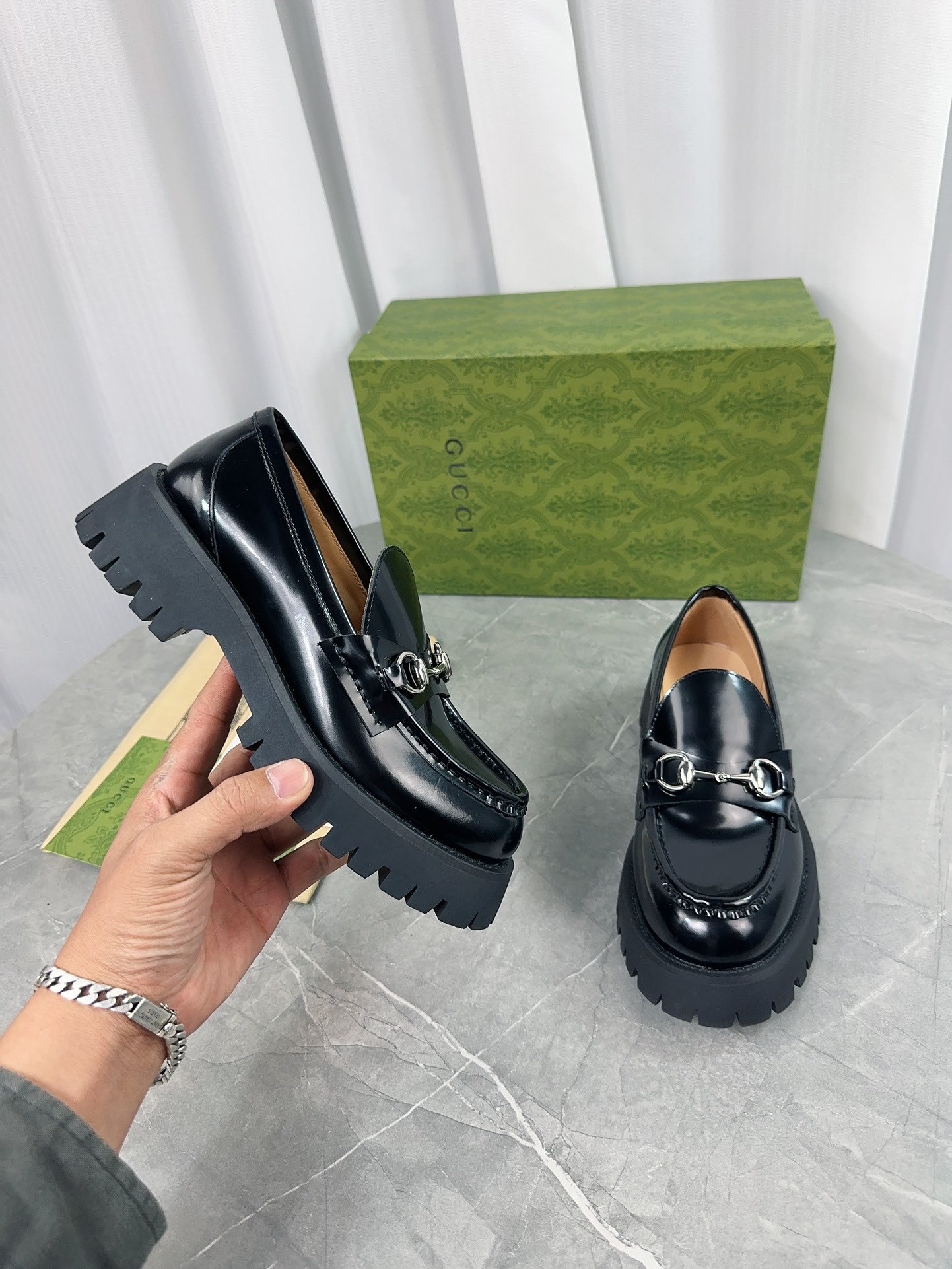 Gucci women's leather shoes-97