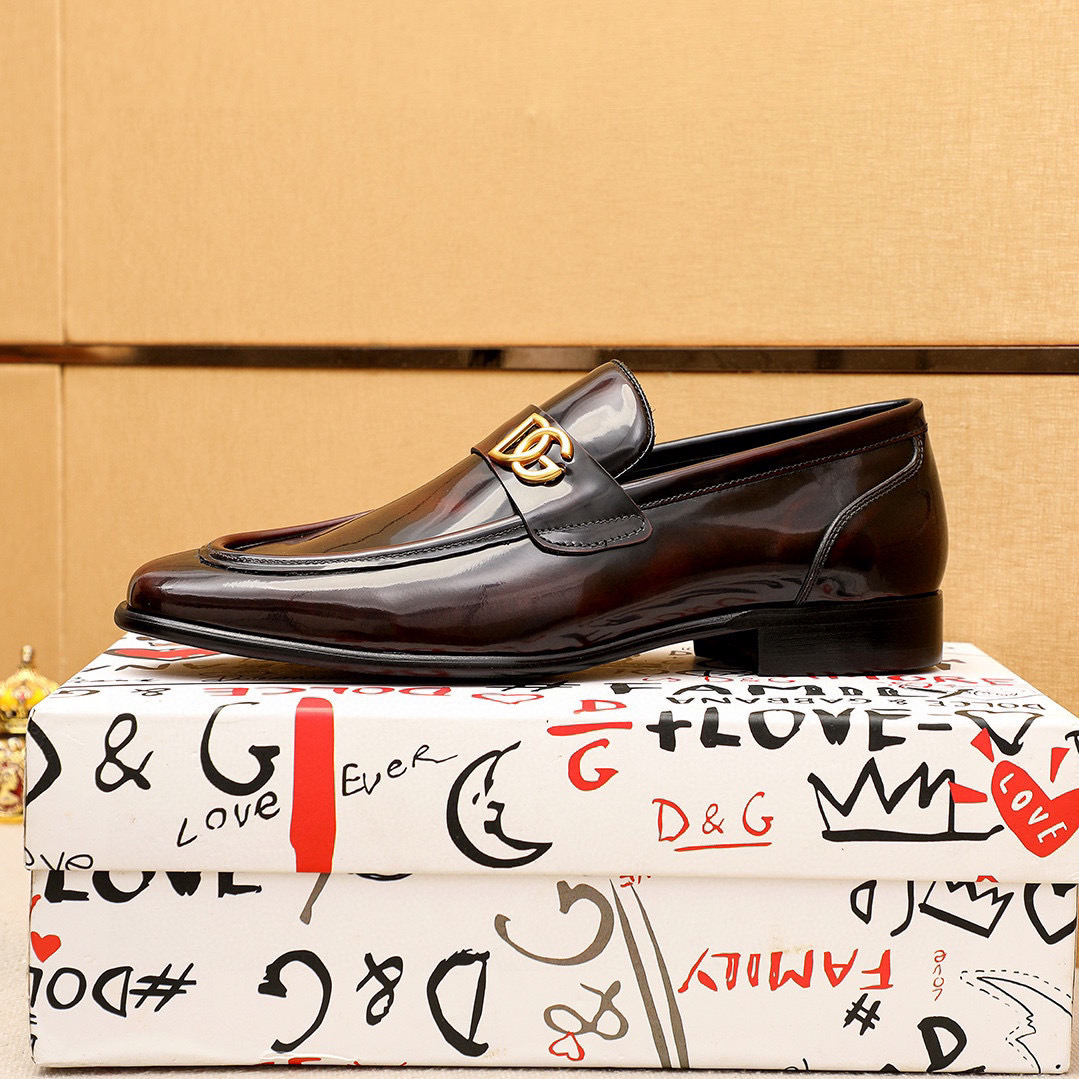 D&G men's leather shoes-49