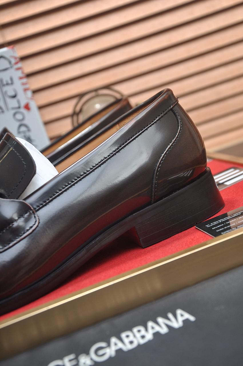 D&G men's leather shoes-79
