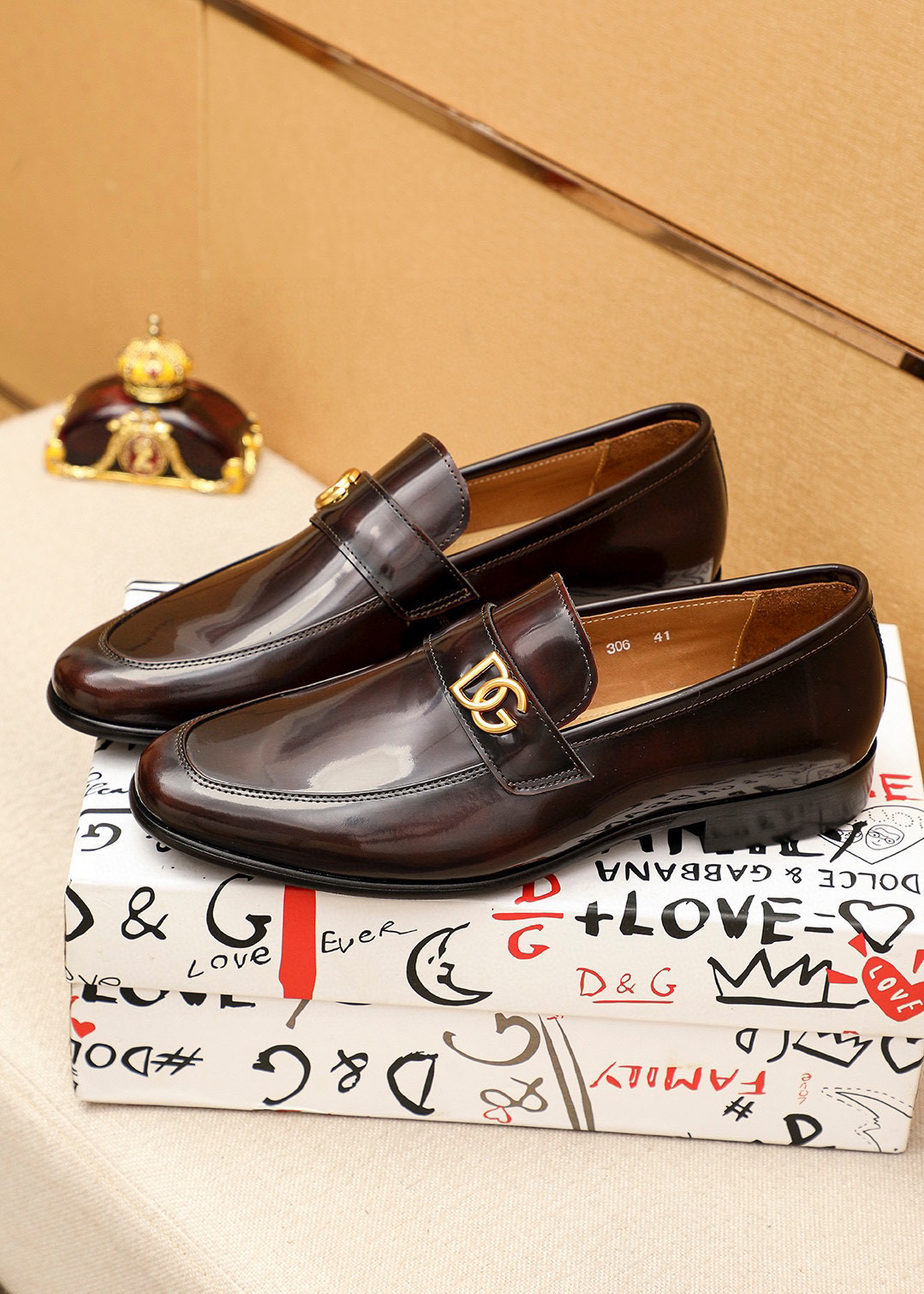 D&G men's leather shoes-55
