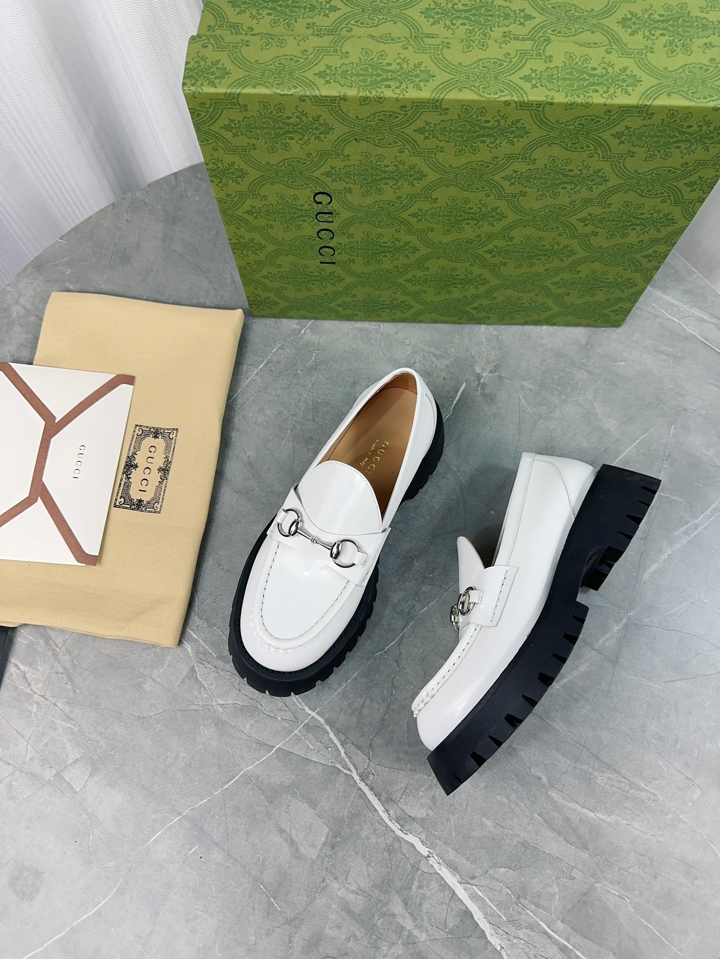 Gucci women's leather shoes-103