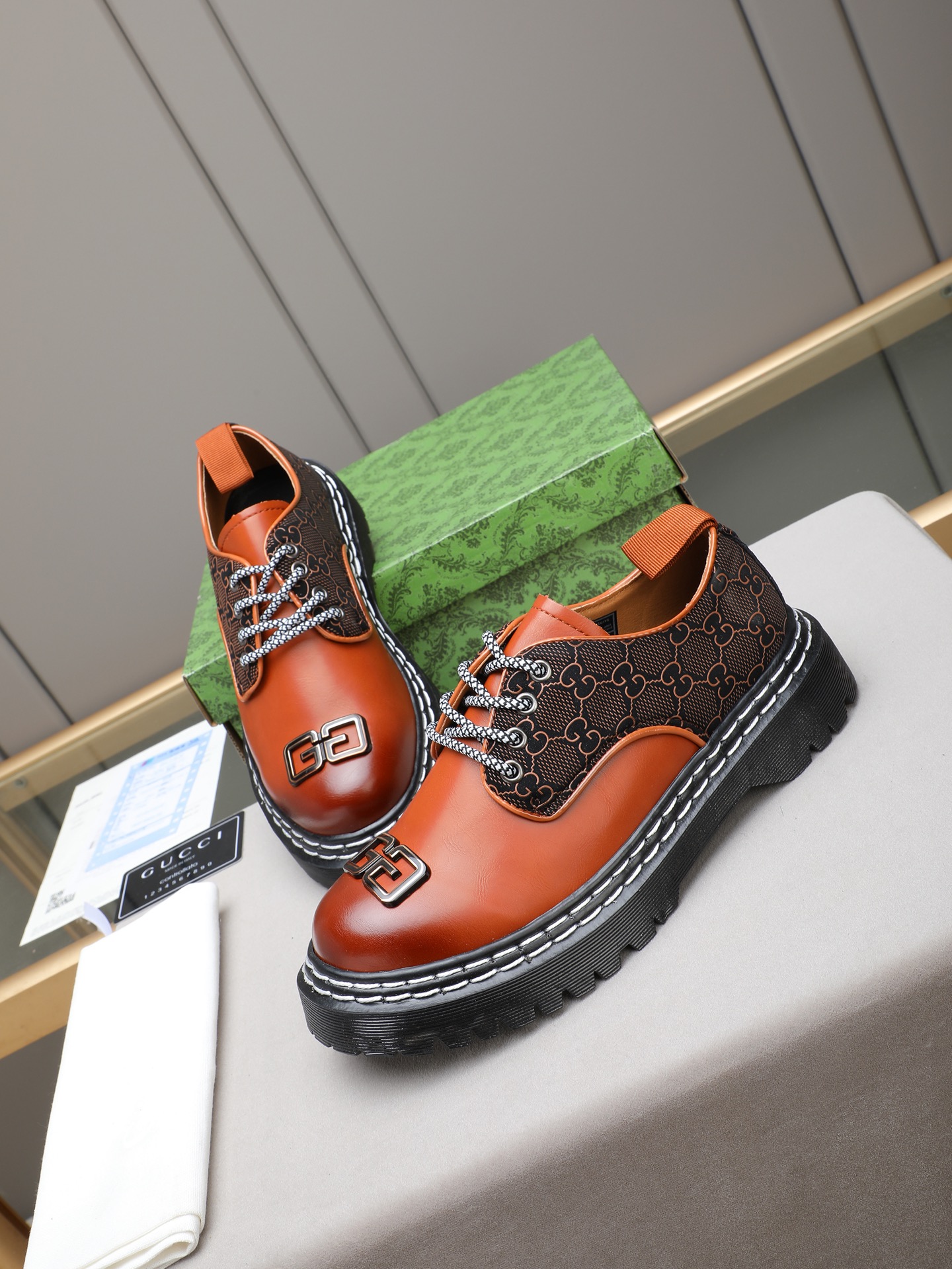 Gucci men's leather shoes-50